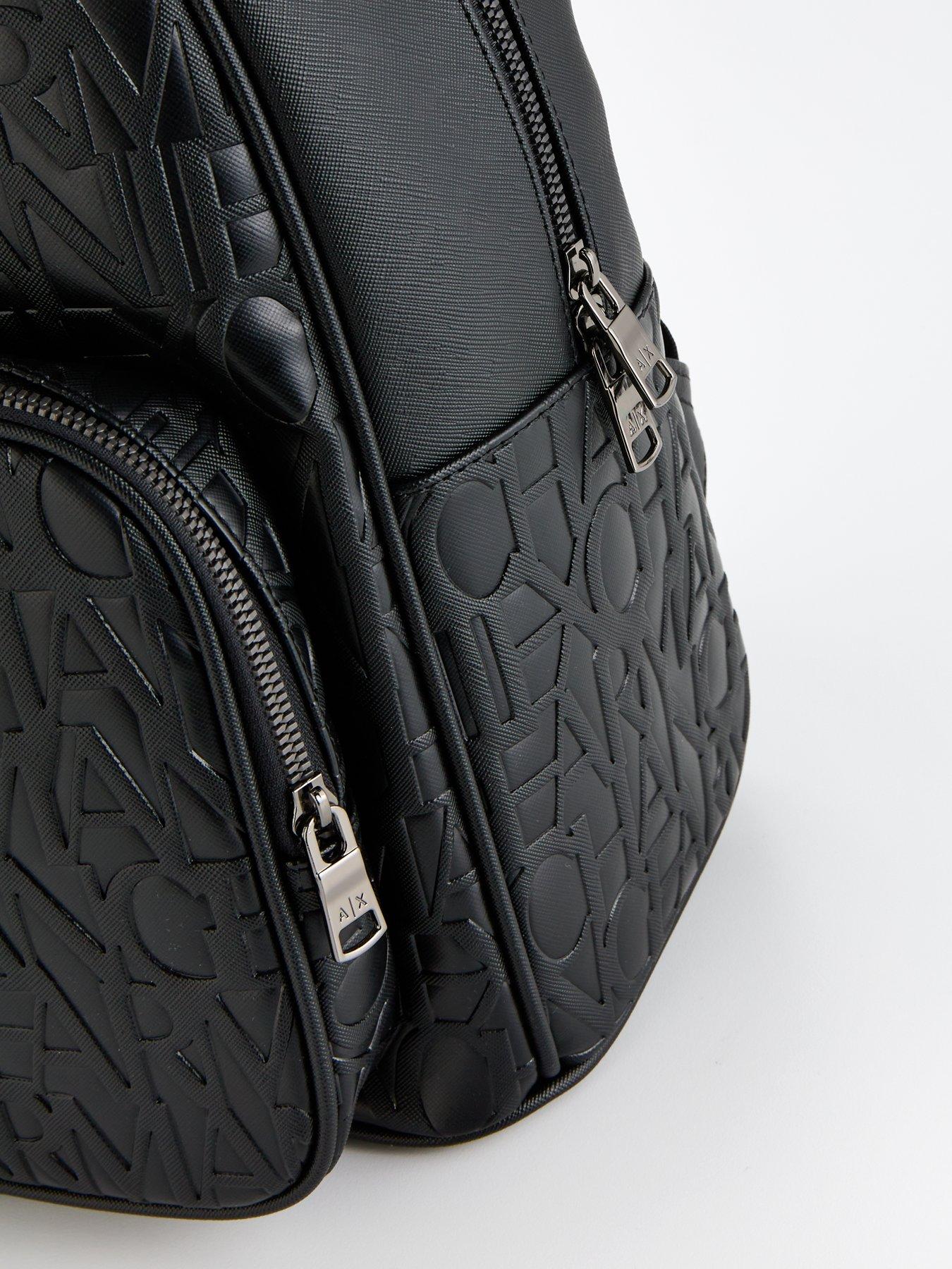 Armani exchange black backpack hotsell