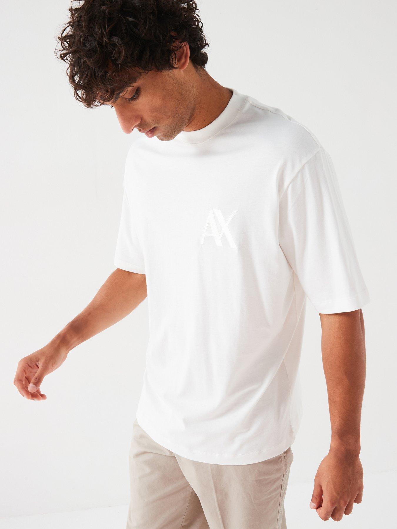 undefined Embroided Ax Left Chest Logo T-Shirt - Off White