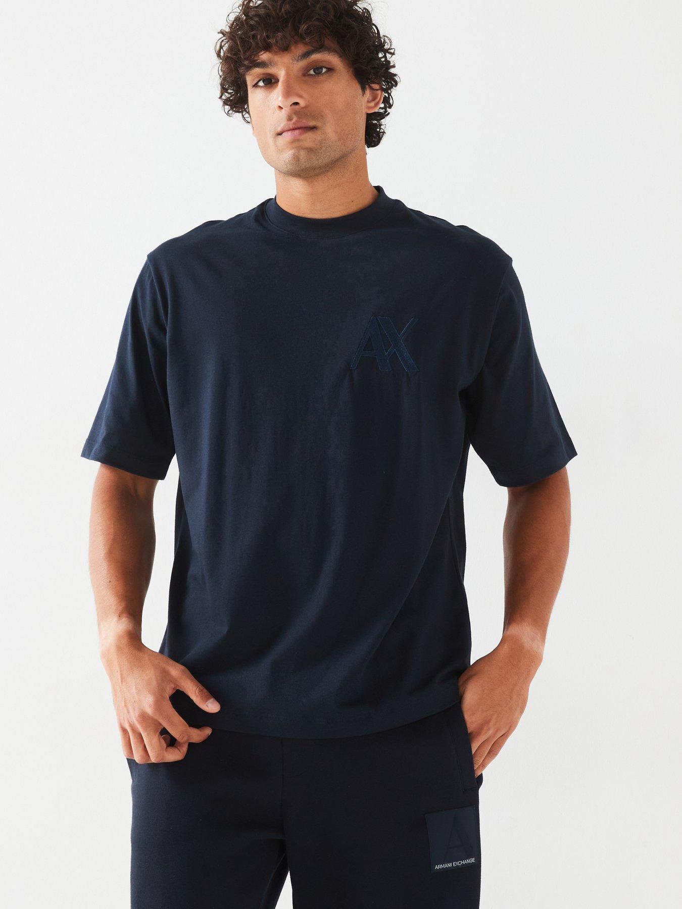 undefined Embroidered Ax Left Chest Logo T-Shirt - Navy