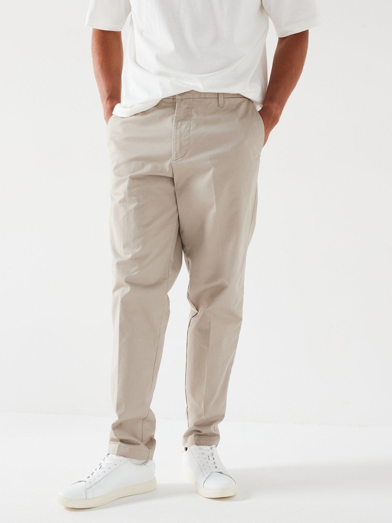 undefined Stretch Cotton Chinos - Light Brown
