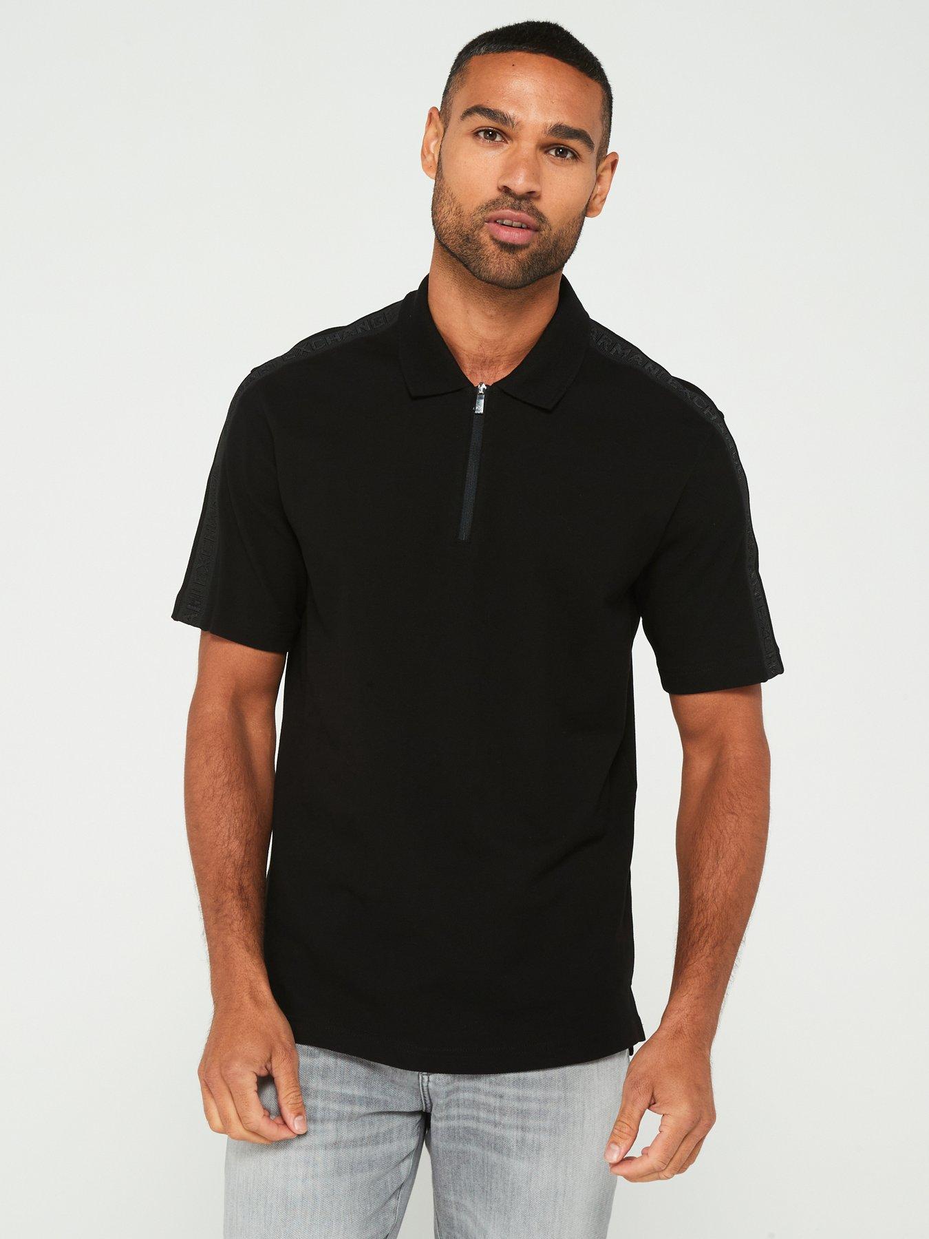 Armani exchange polo zip best sale