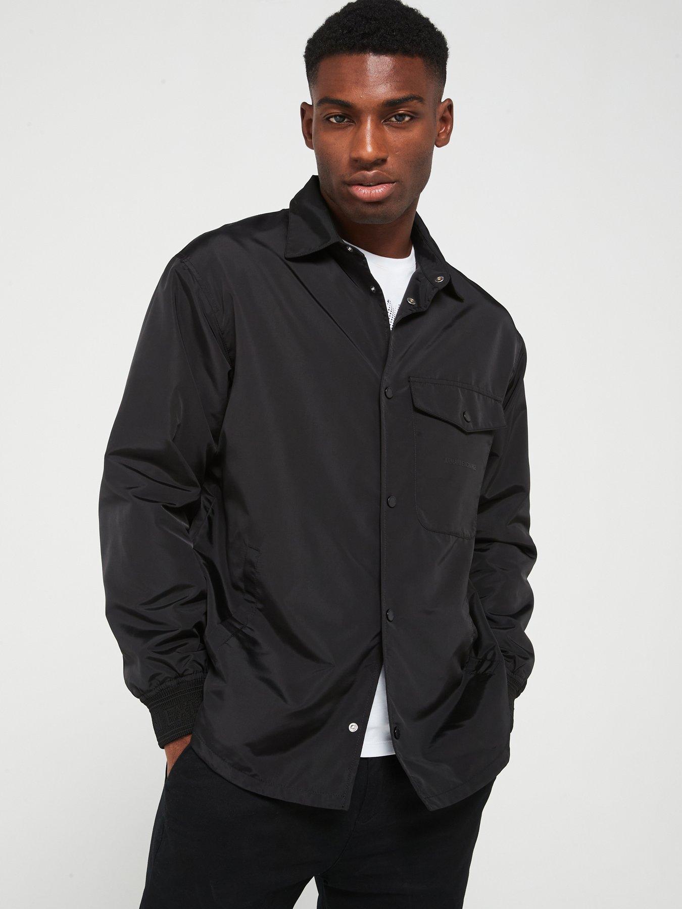 undefined Nylon Pocket Logo Overshirt - Black