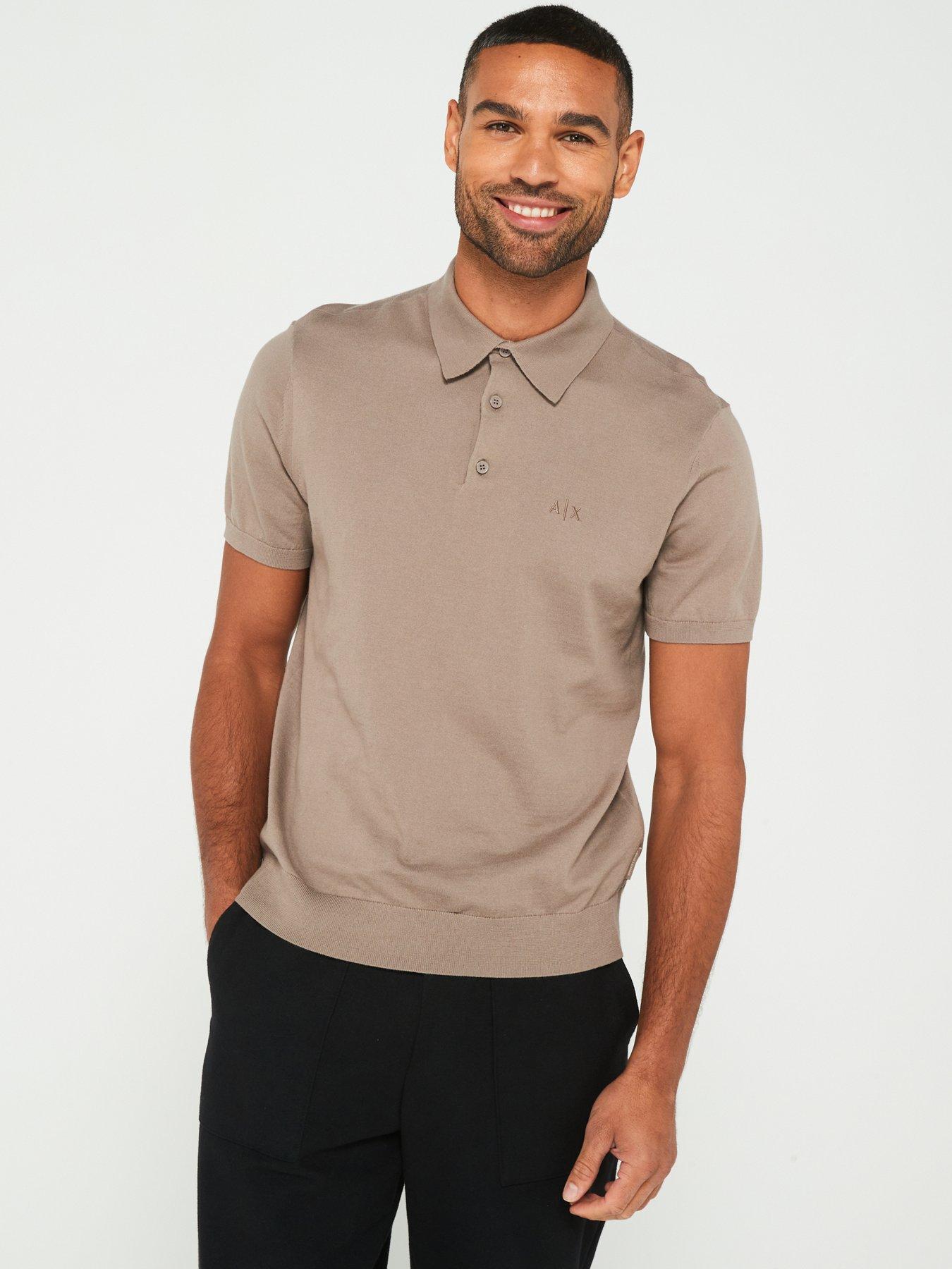 Knitted Polo Shirt Light Brown