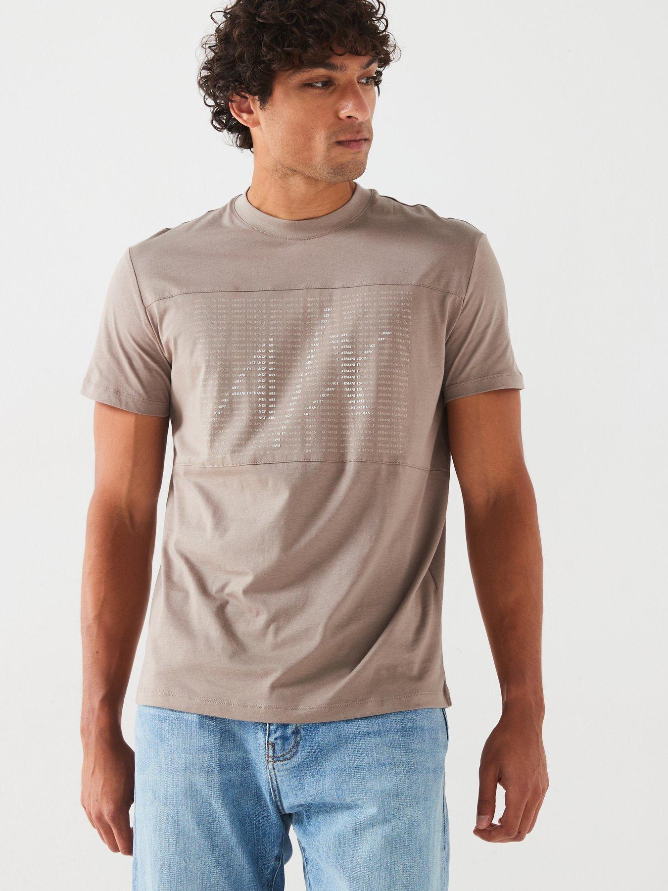 undefined Regular Fit Macro Logo Graphic T-Shirt - Light Brown