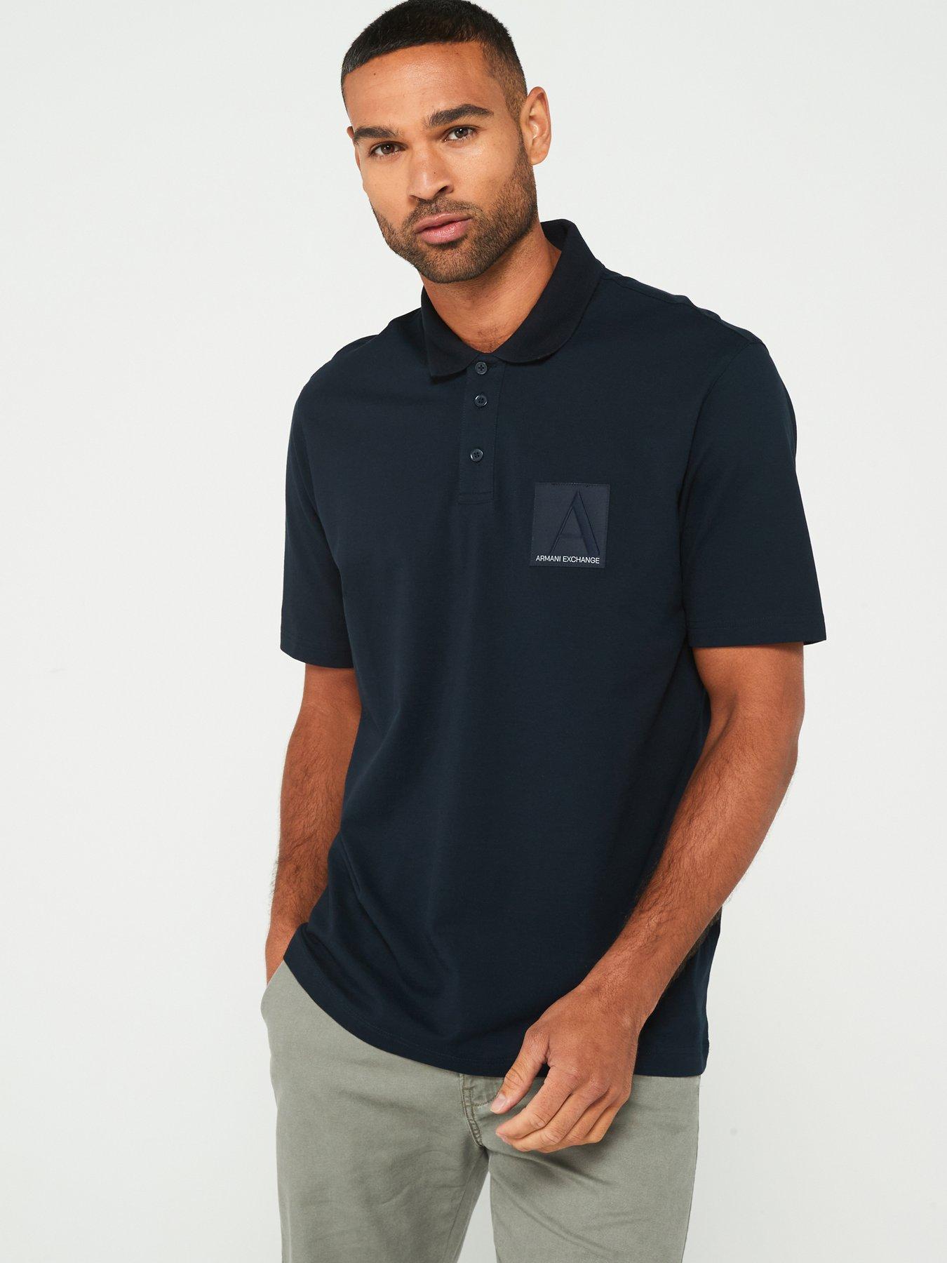 undefined Regular Fit A Line Left Chest Patch Logo Polo Shirt - Navy