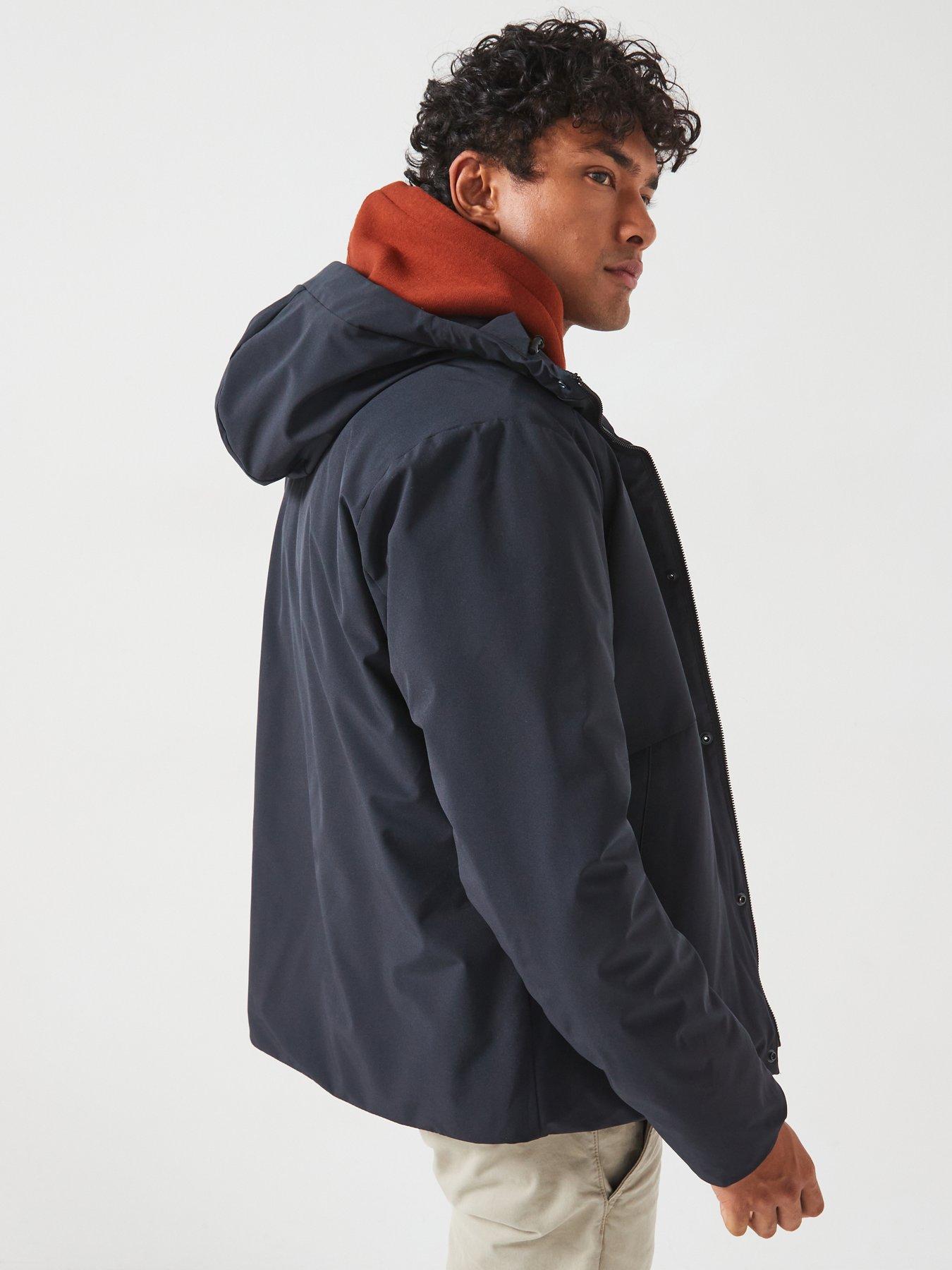  image of jack-jones-jack-amp-jones-hooded-jacket-navy