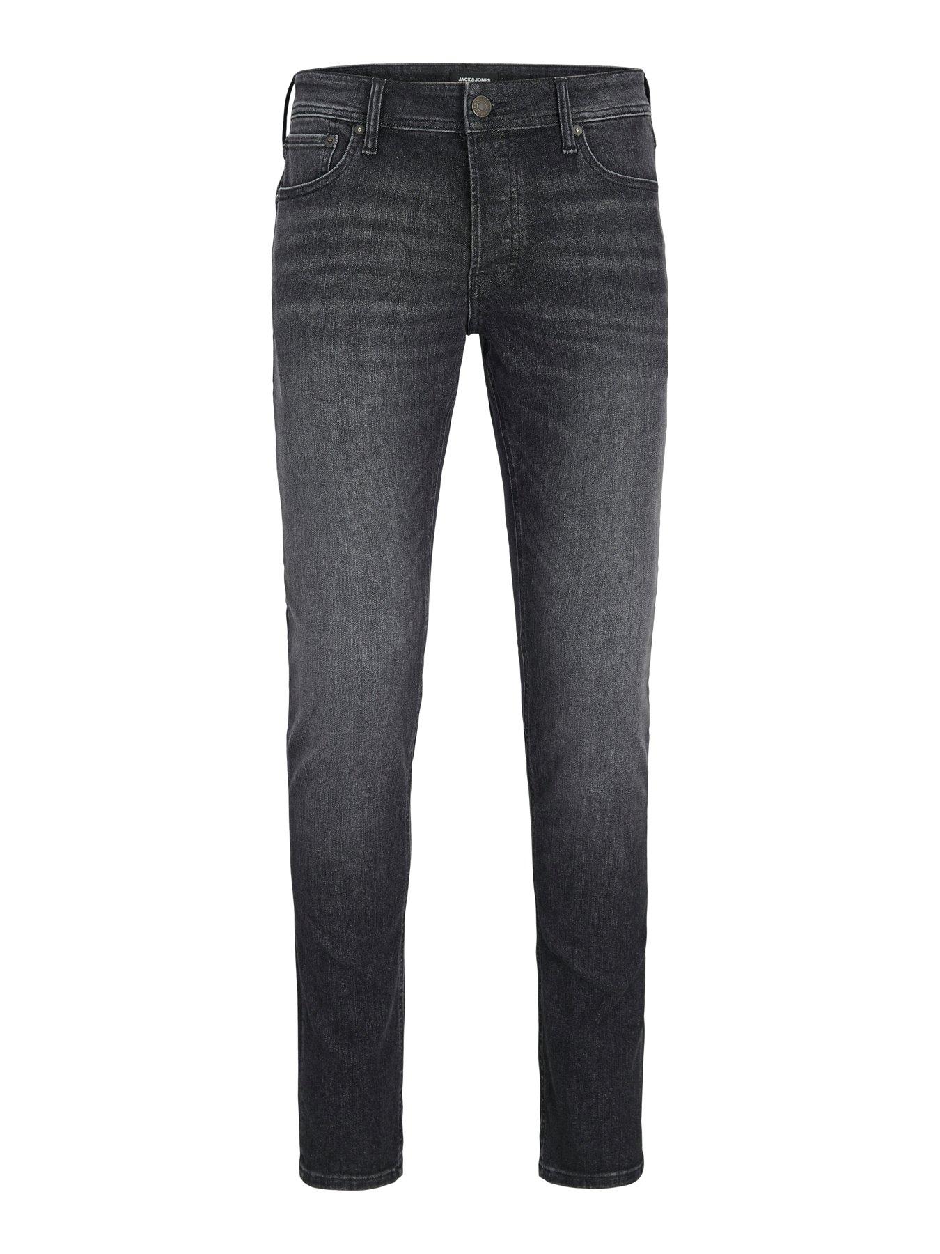 Image 5 of 6 of Jack & Jones Jack &amp; Jones Plus Mike Regular Tapered Jeans - Dark Wash Blue