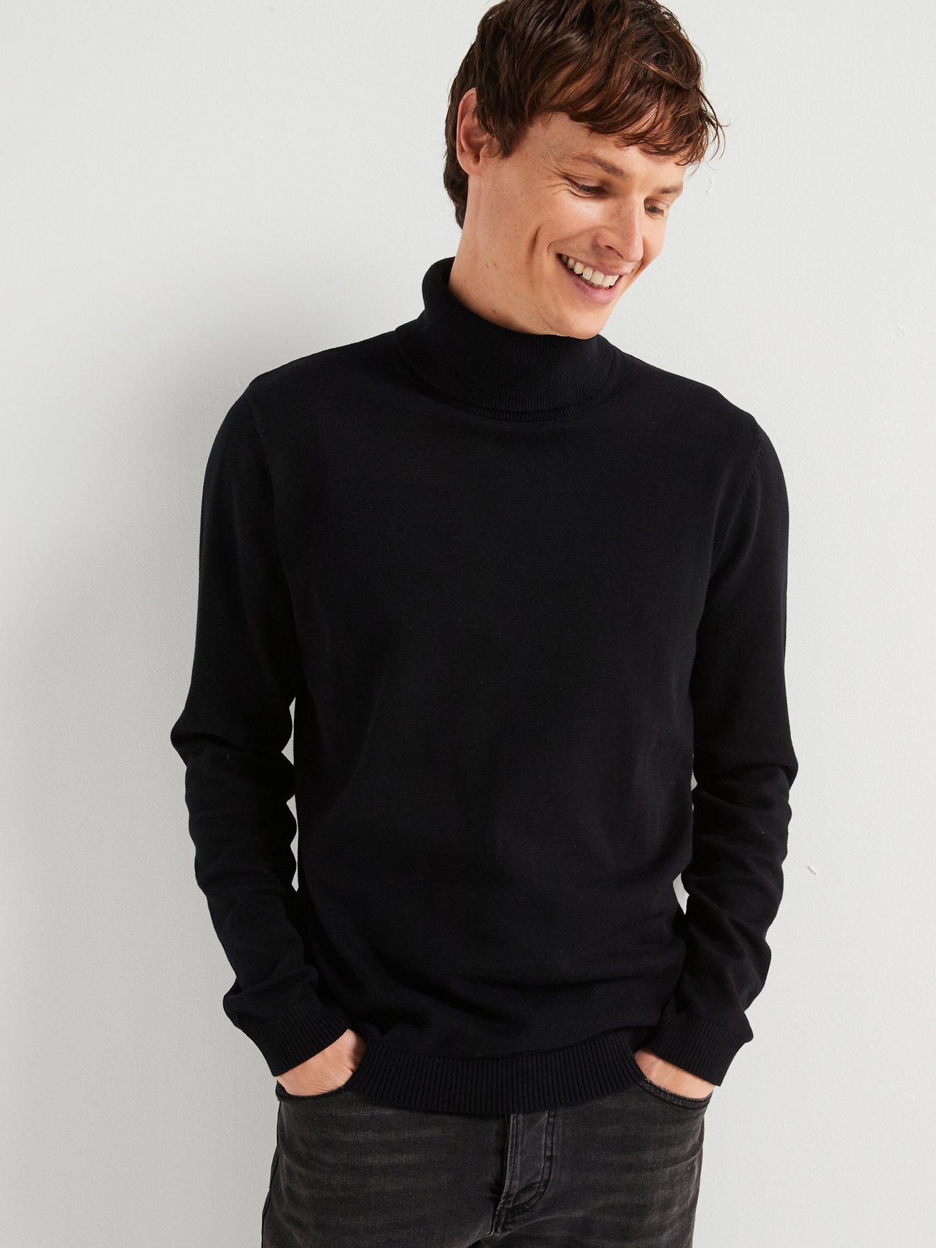 Jack & Jones Roll Neck Knitted Jumper, Black, Size Xl, Men - Image 5