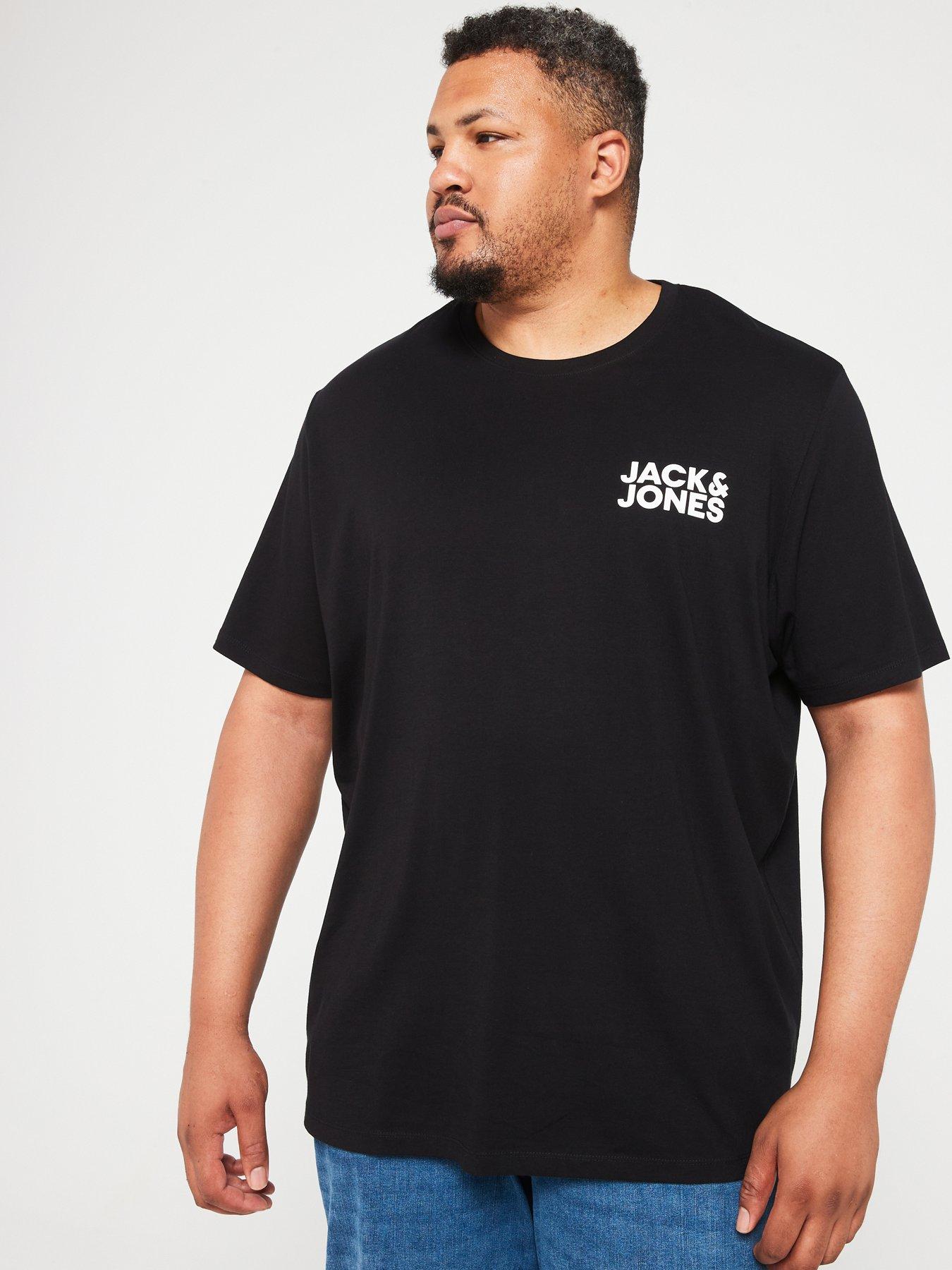undefined Plus Chest Graphic Logo T-Shirt - Black