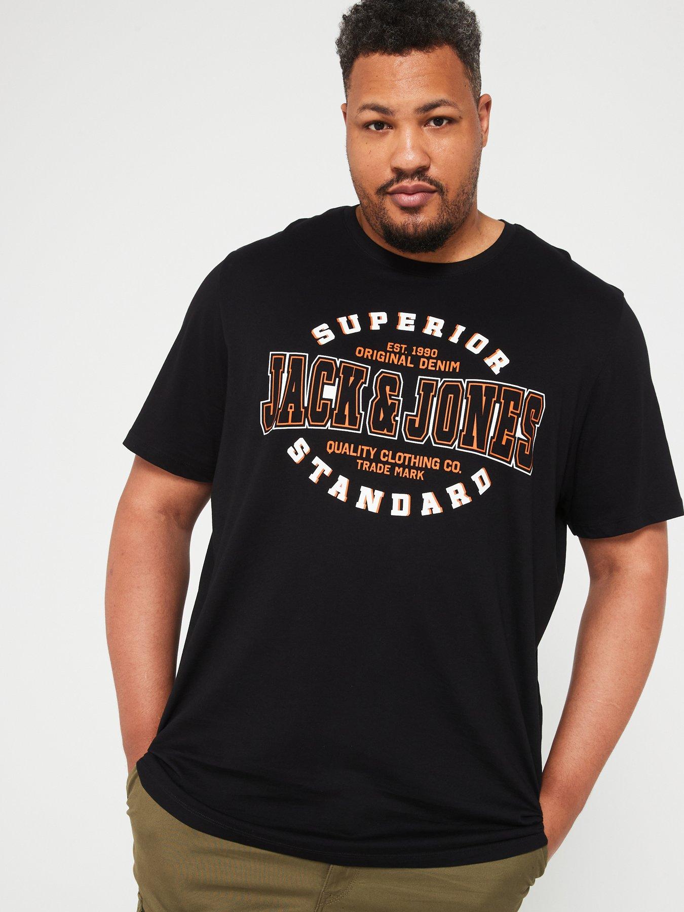 undefined Plus Original Denim Logo T-Shirt - Black