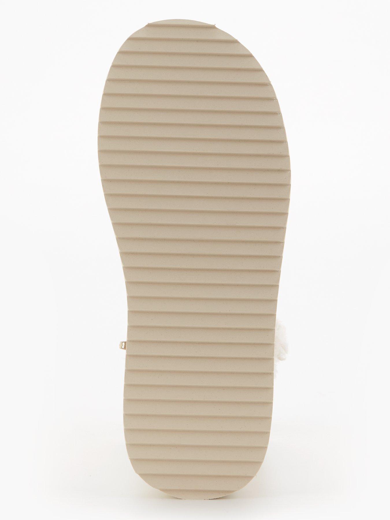 Image 5 of 7 of Everyday Flatform Ankle Boot With Faux Fur - Cream