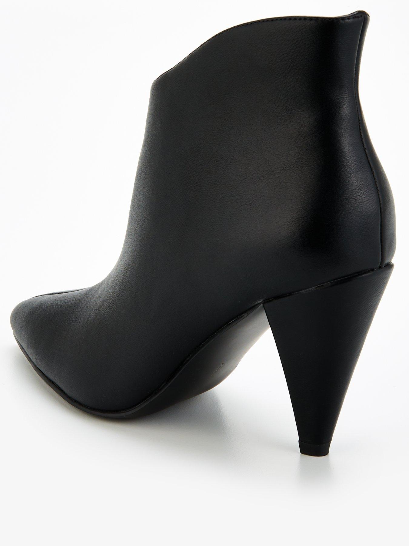 Black heeled shoe boots uk on sale