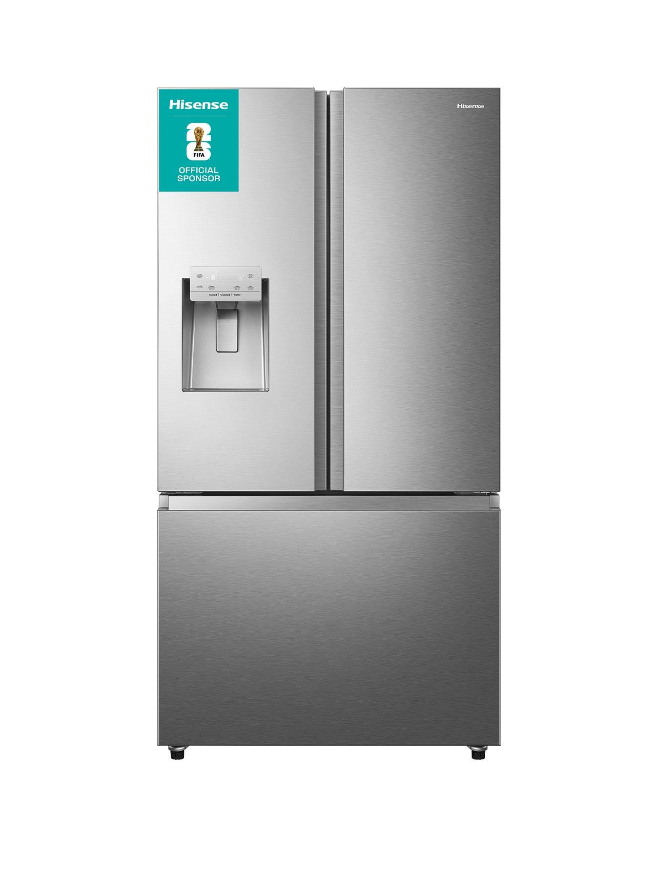 Hisense Pureflat RF793N4SASE Total No Frost American Fridge Freezer with Plumbed Water and Ice Dispenser - Stainless Steel