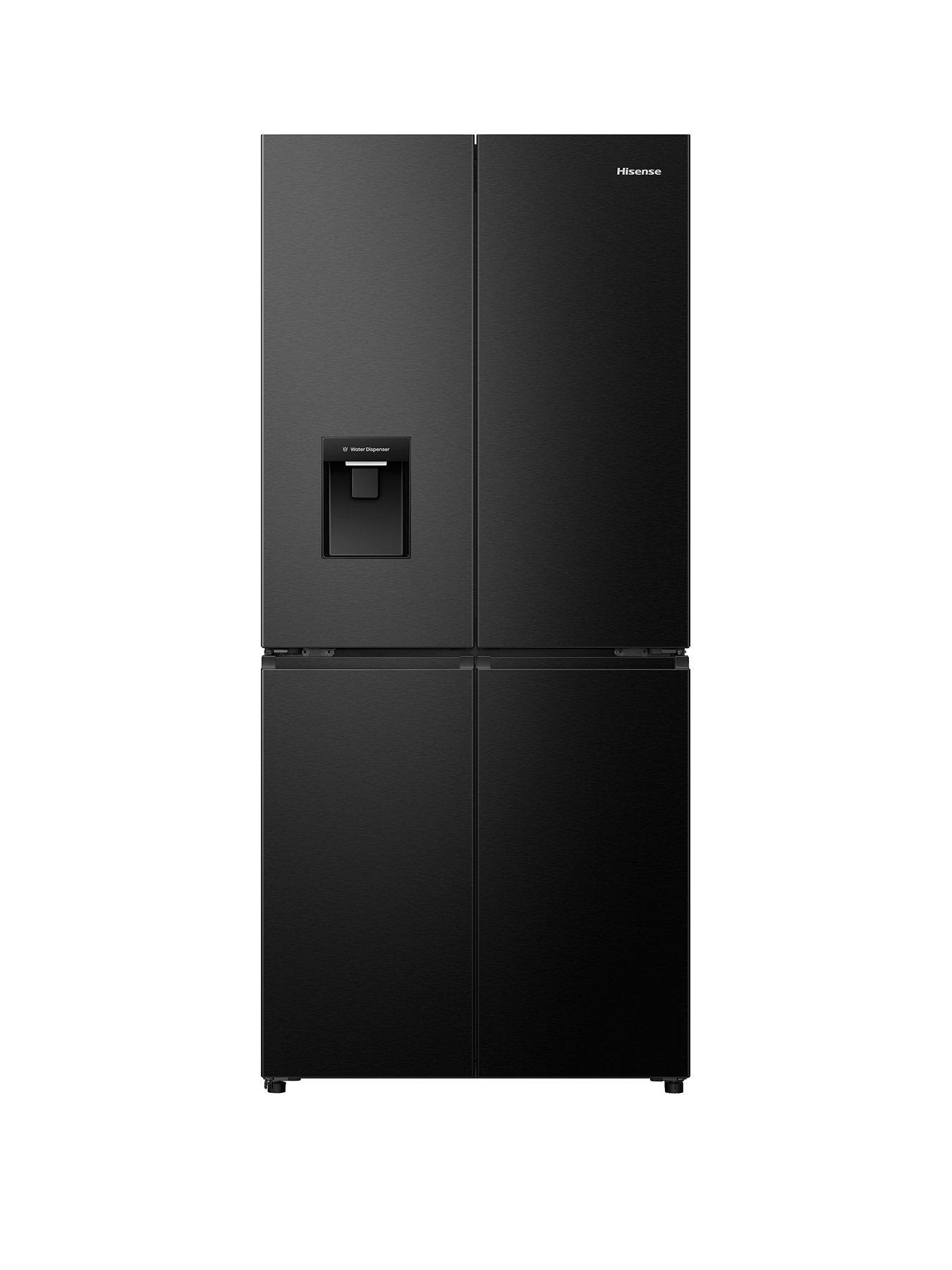 Product photograph of Hisense Pureflat Slim Rq5p470smfe Total No Frost American Fridge Freezer With My Fresh Choice Zone - Black Stainless Steel from very.co.uk