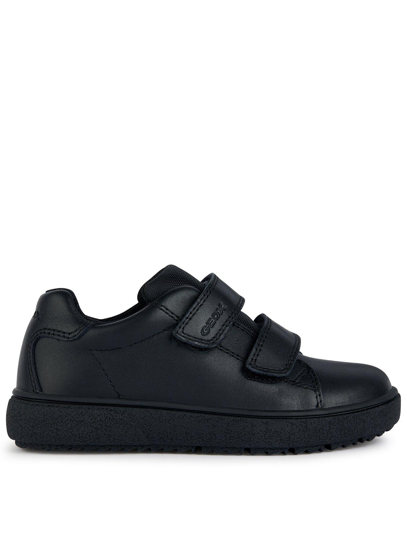 undefined Theleven Double Strap School Shoe - Black