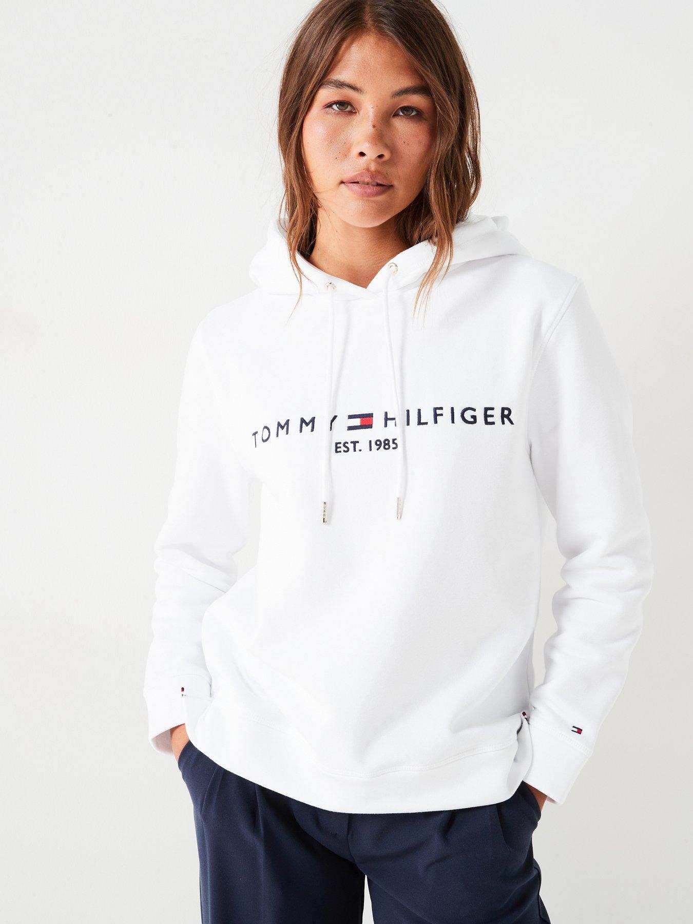 Tommy Hilfiger Heritage Logo Hoodie - White