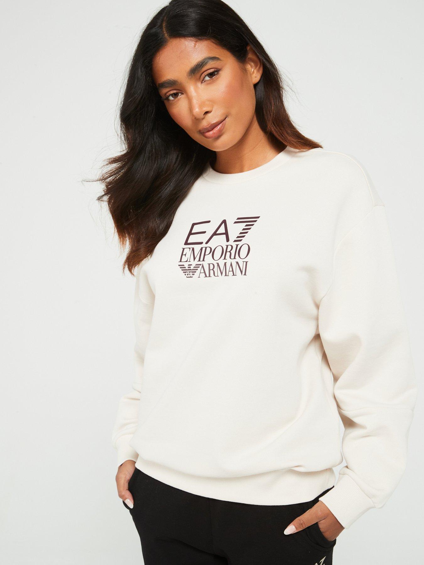 Ea7 white sweatshirt best sale