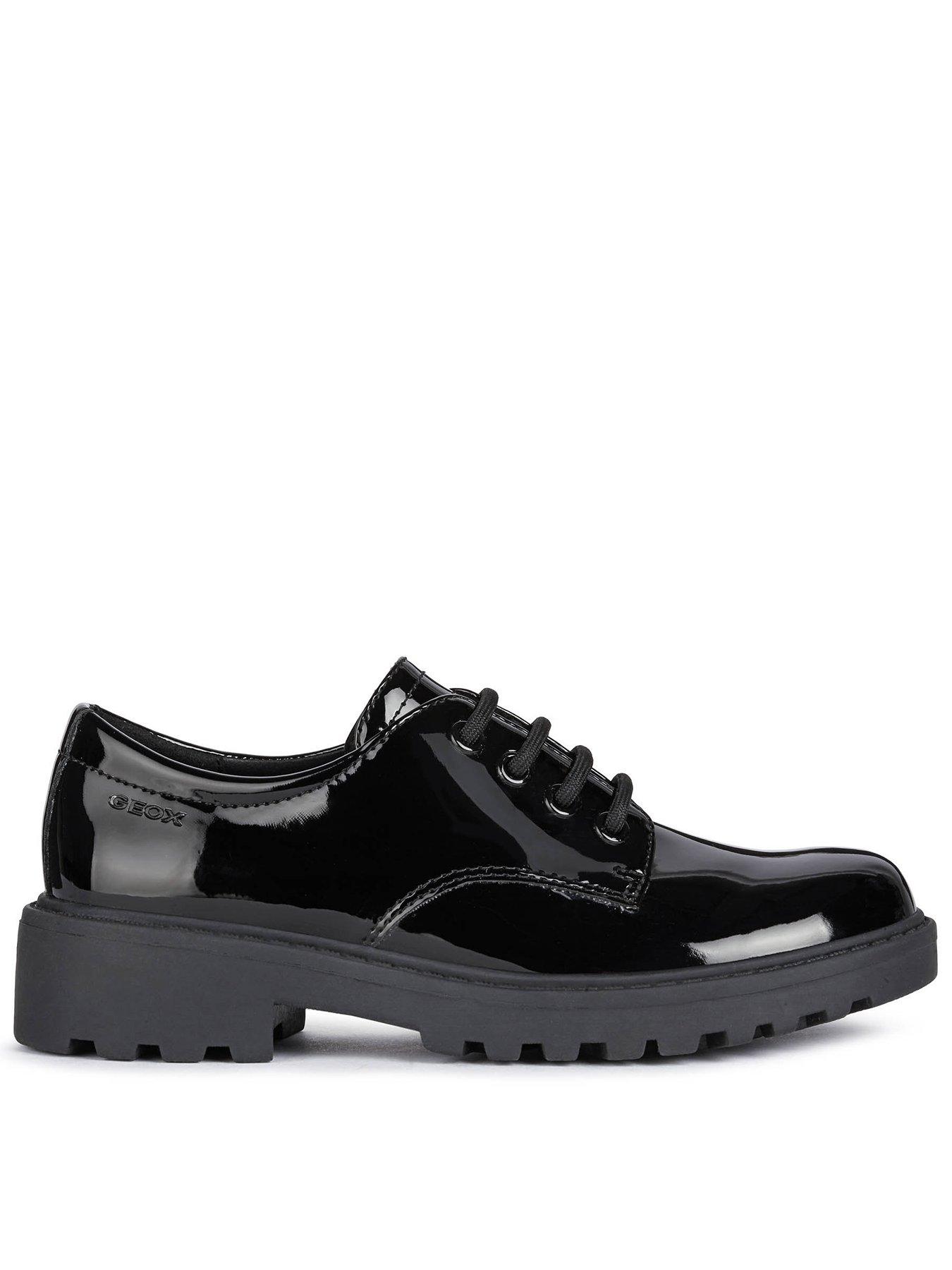 undefined Casey Smooth Patent Lace Up School Shoe