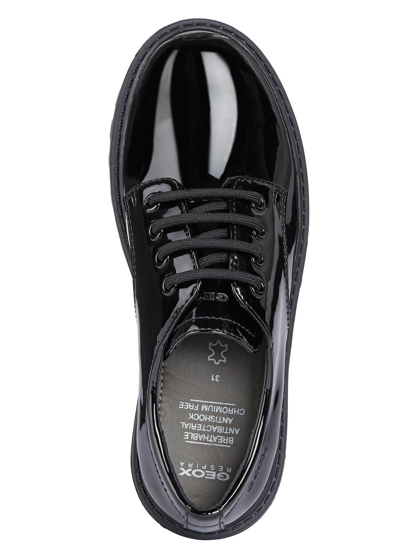 Image 4 of 4 of Geox Casey Smooth Patent Lace Up School Shoe