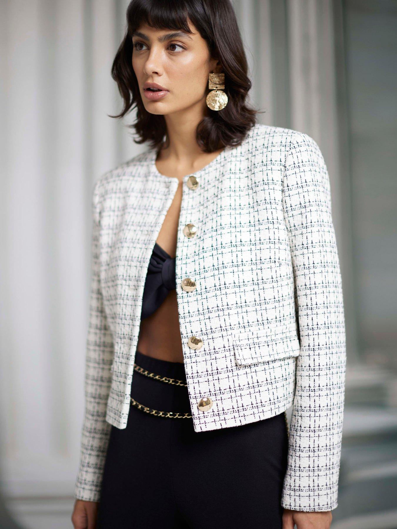 Tweed jacket womens river island sales