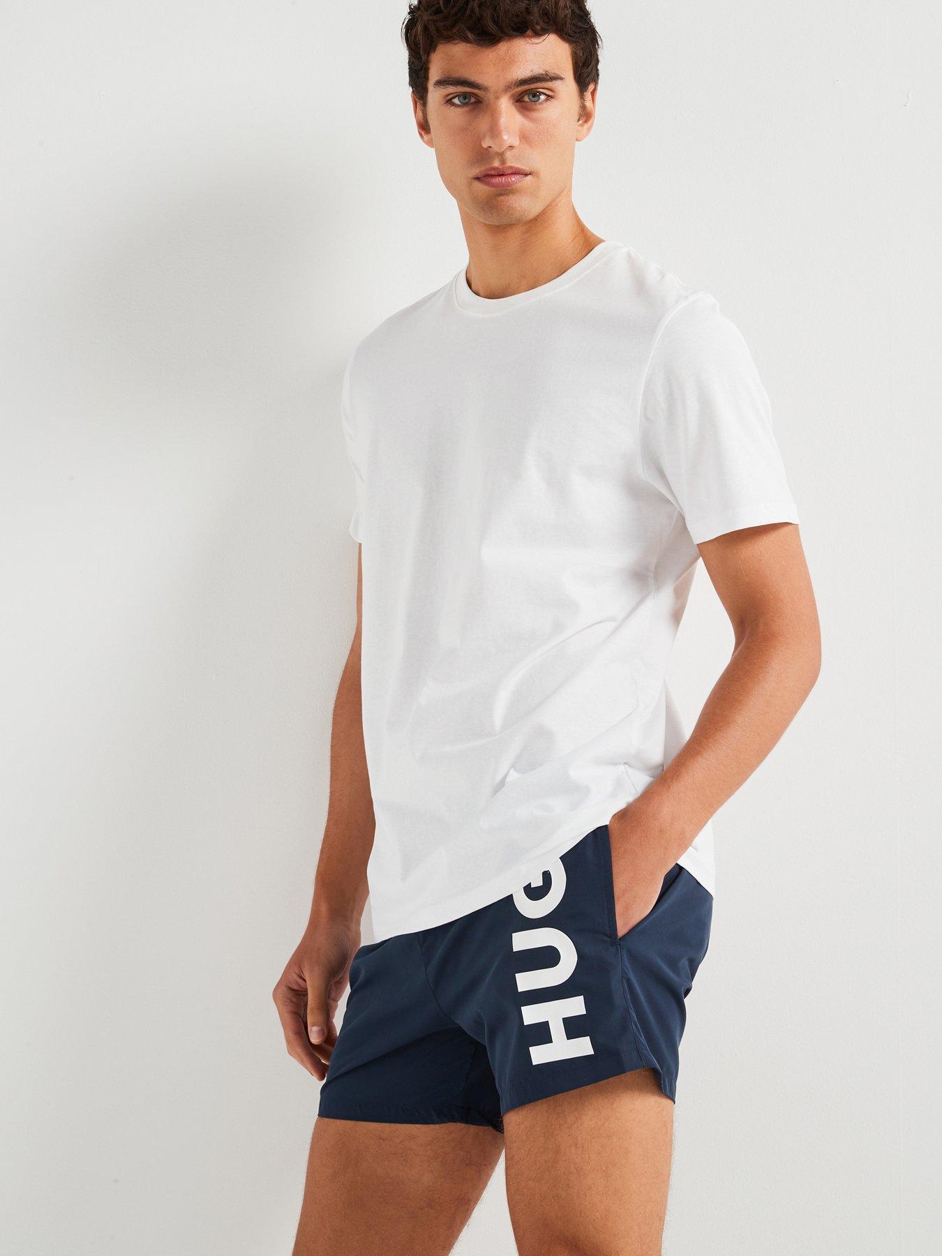 Image 3 of 5 of HUGO Abas Swim Shorts - Dark Blue