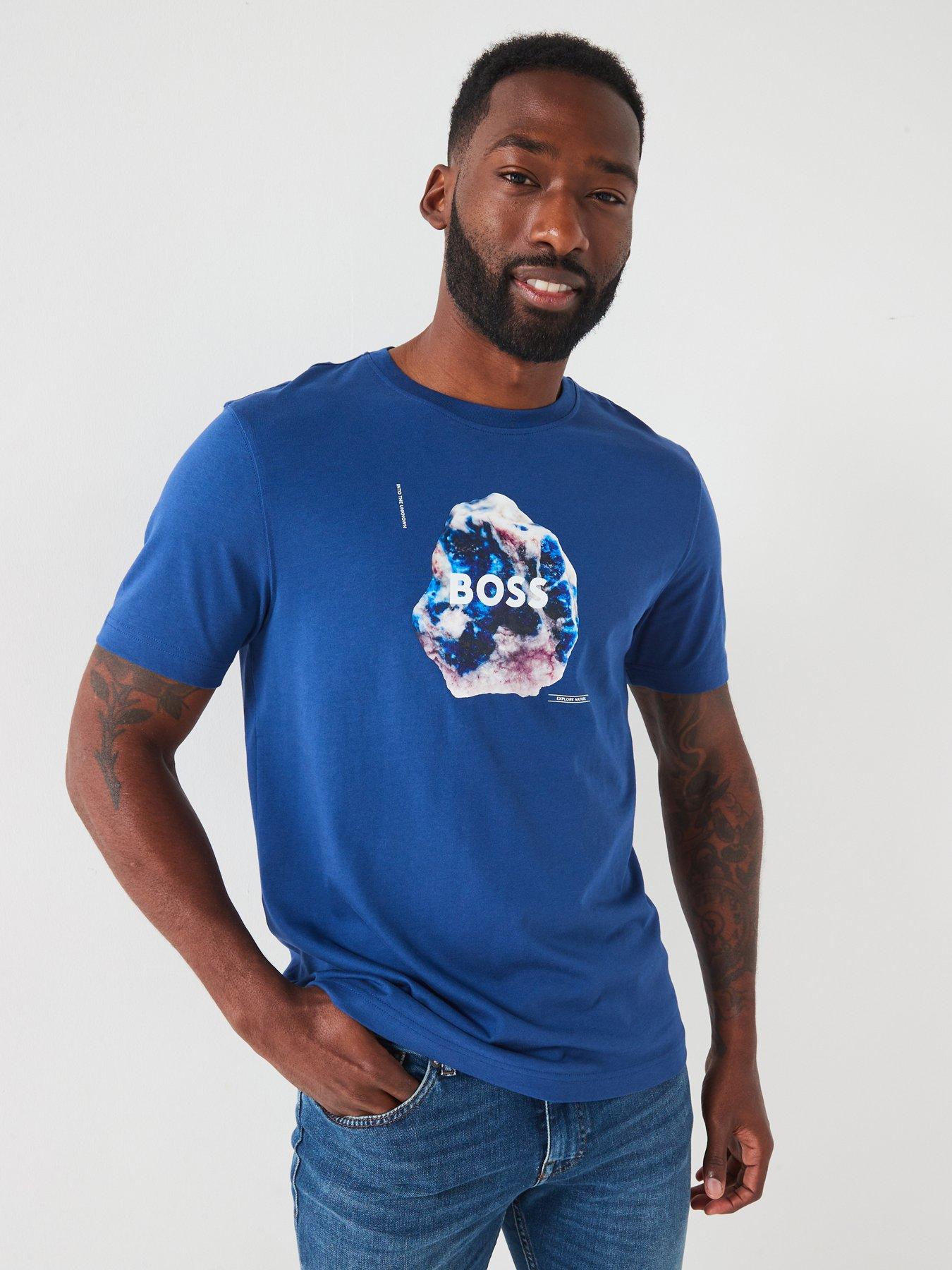 undefined TE Moon Regular Fit Graphic T-Shirt - Navy