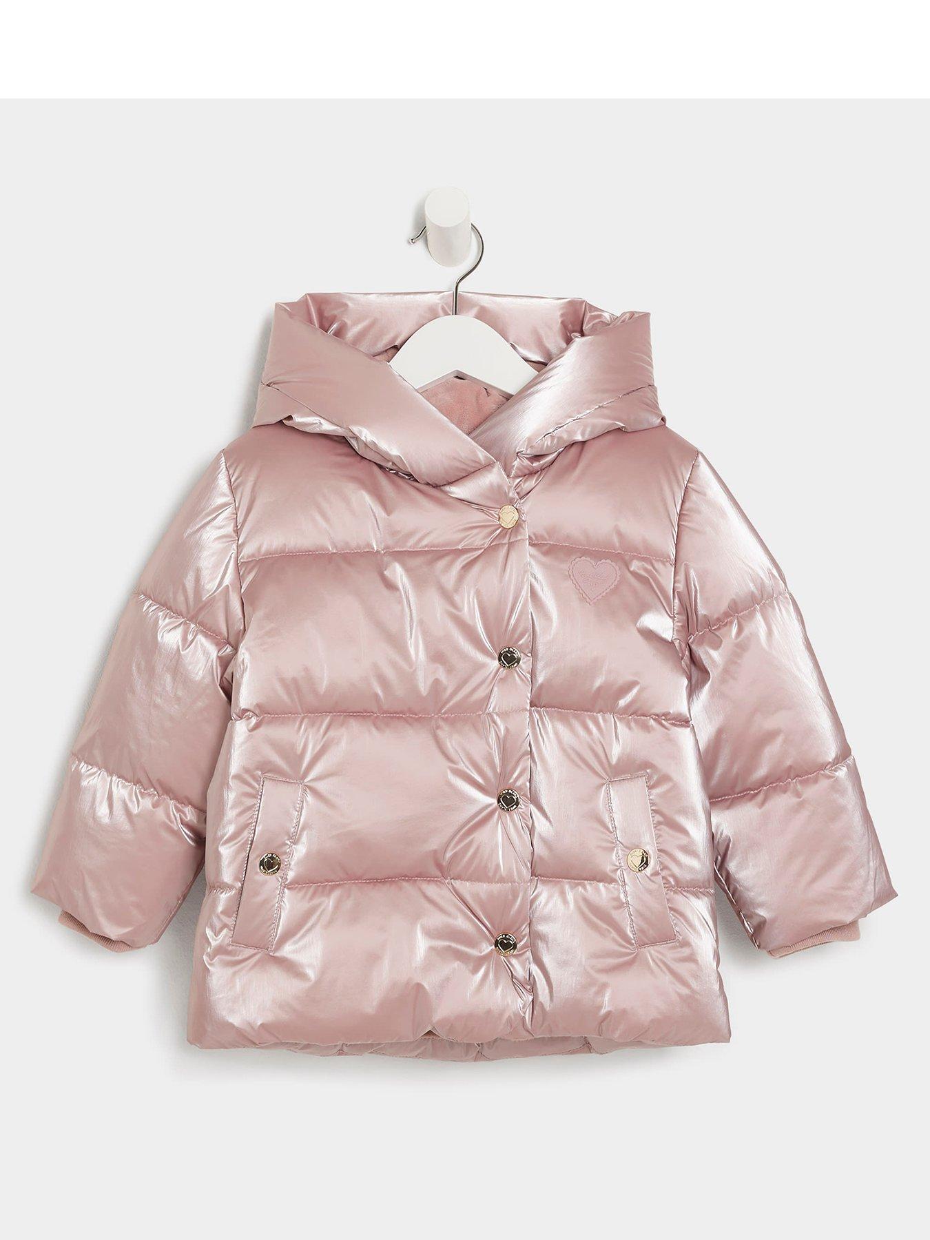 undefined Mini Girl Heart Padded Jacket - Pink