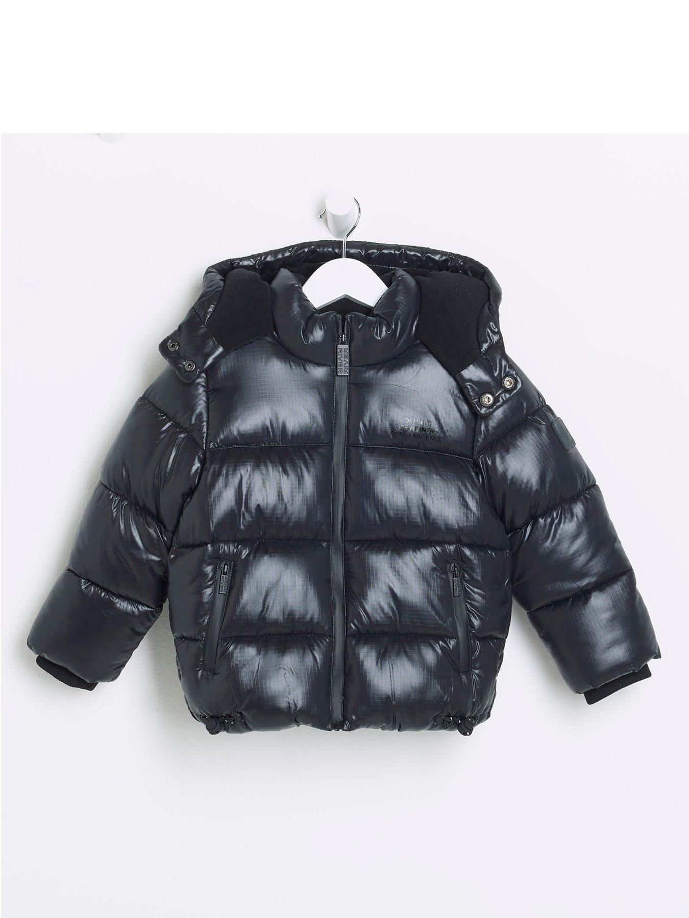 undefined Mini Boy Puffer Coat - Black