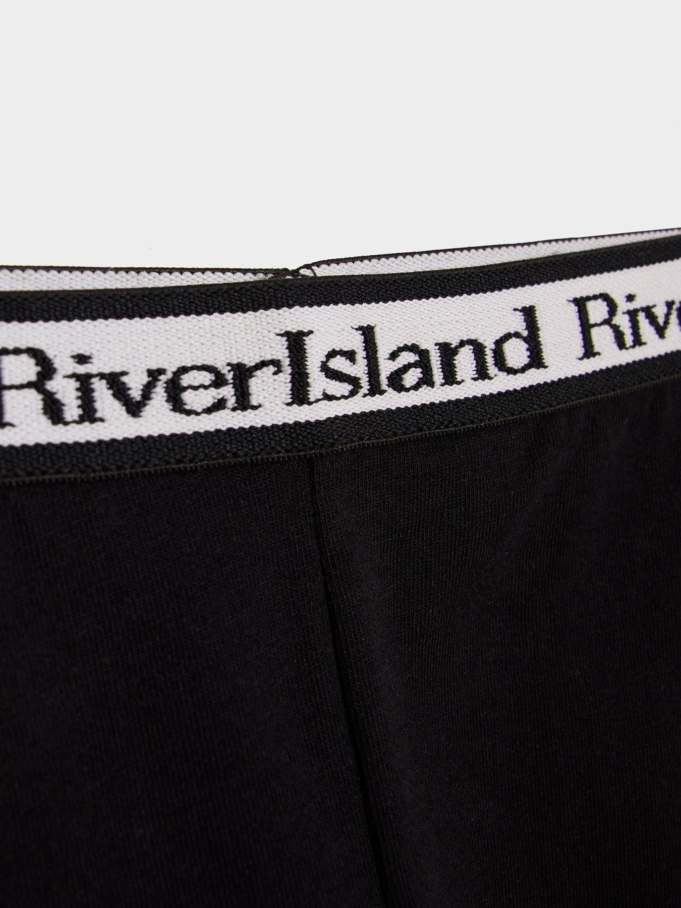 Image 3 of 4 of River Island Older Girl Black Crop Top And Cycle Shorts Set - Black