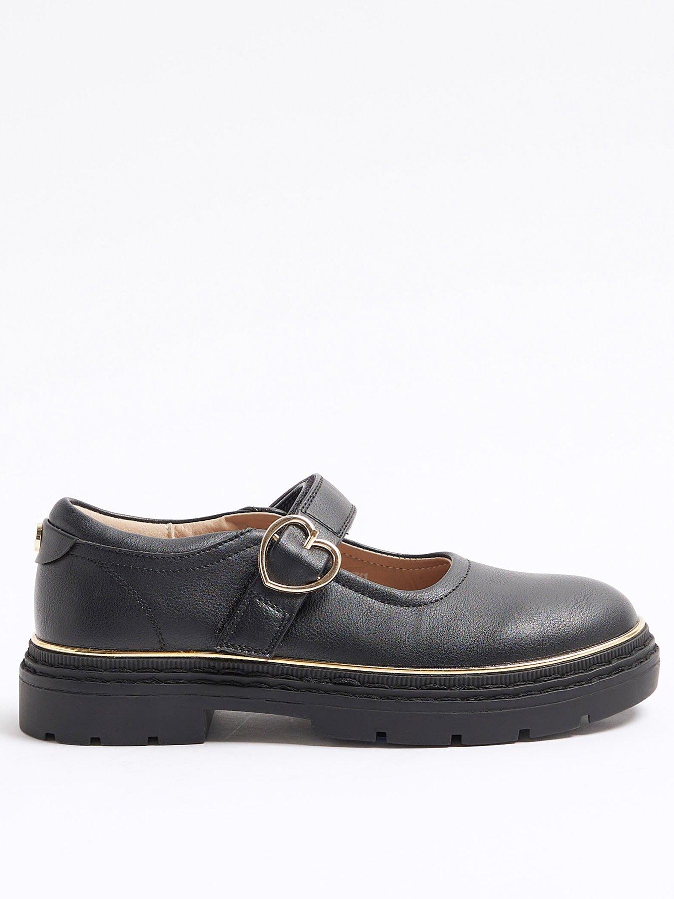 Girls Buckle Mary Jane Shoes Black