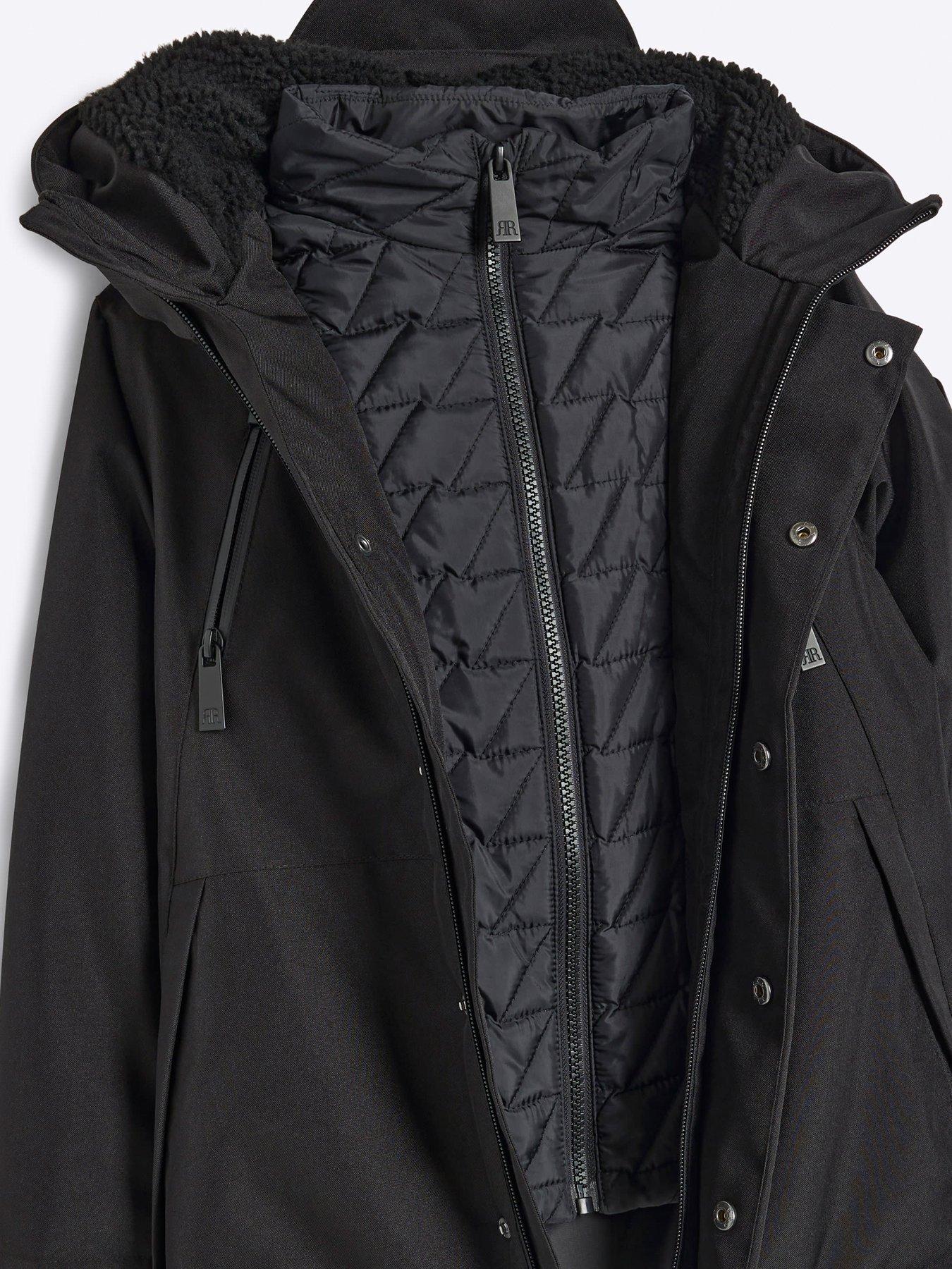 Older Boy Parka Coat Black