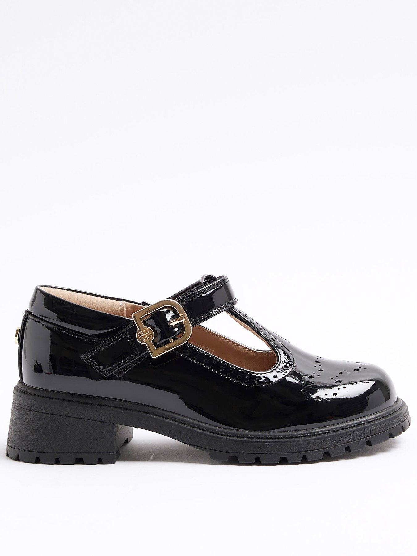 Girls Patent Mary Jane Shoes Black