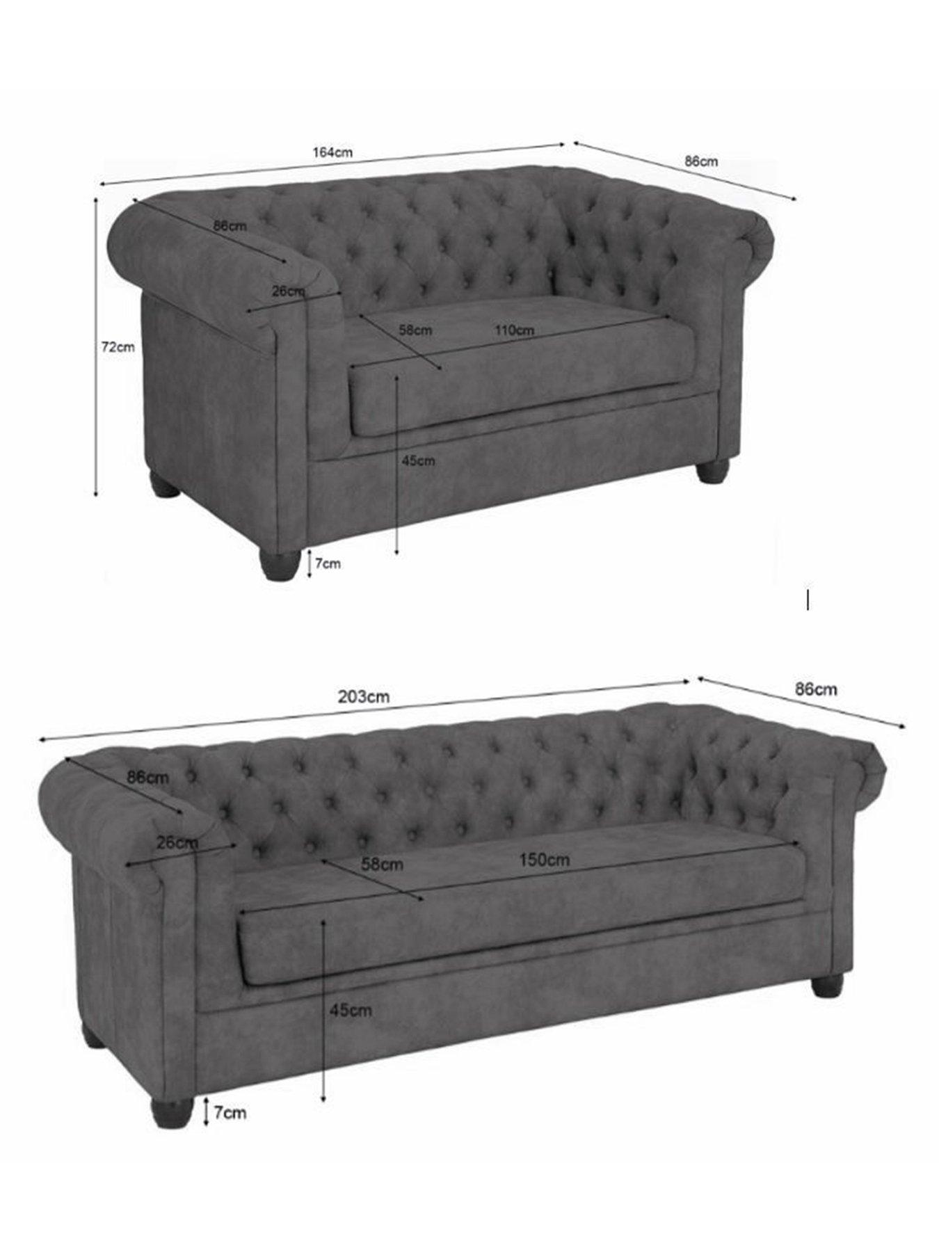 Image 6 of 7 of Very Home Chester Fabric&nbsp;3 Seater + 2 Seater Sofa Set (Buy &amp; SAVE!)&nbsp;- FSC Certified