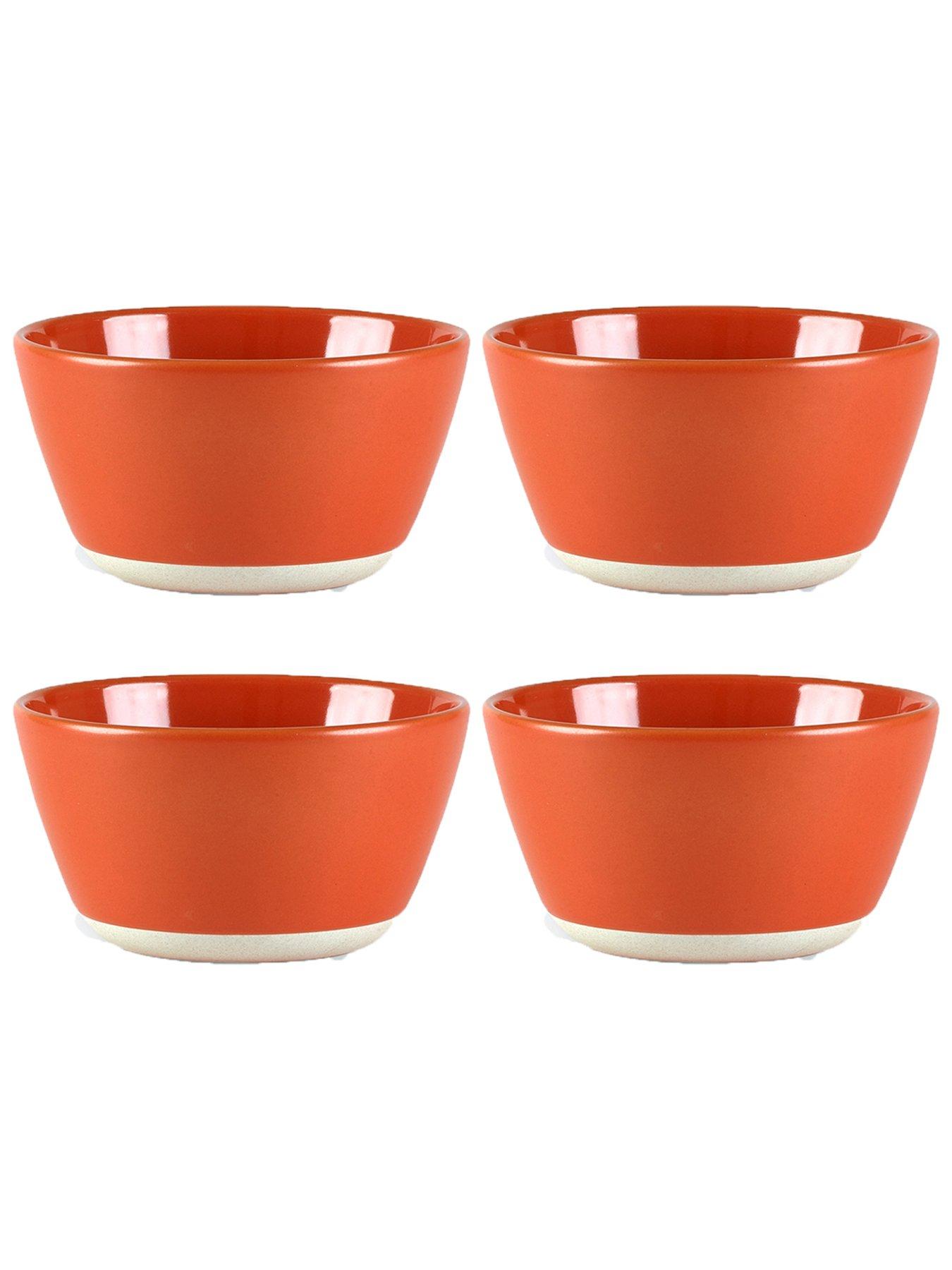 Product photograph of Sur La Table Colour Me Happy Set Of 4 Cereal Bowls - Orange from very.co.uk