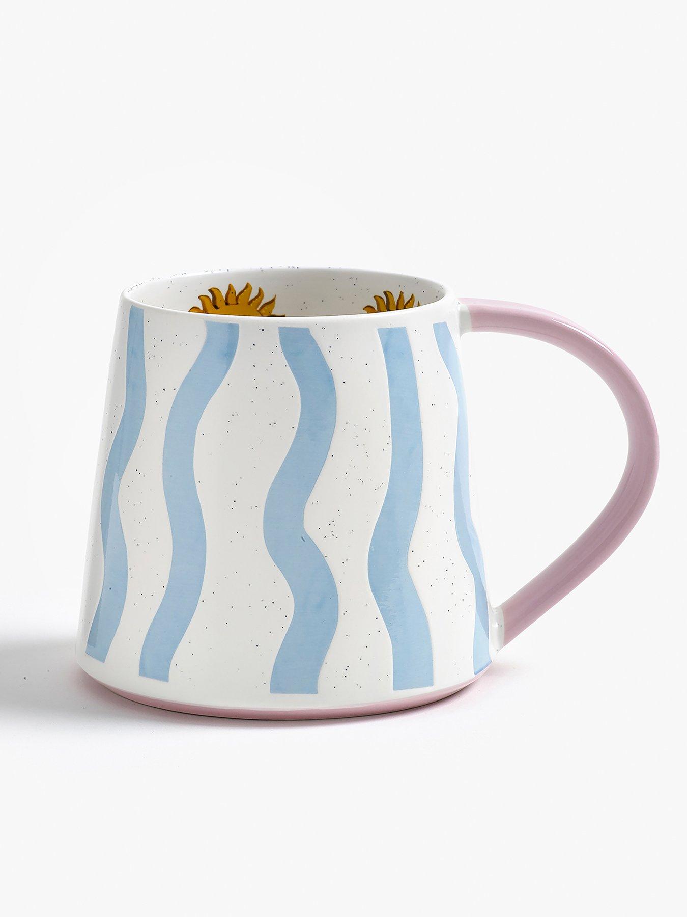 Image 3 of 4 of Eleanor Bowmer Electric Coast Set of 2 Blue Wave Mugs