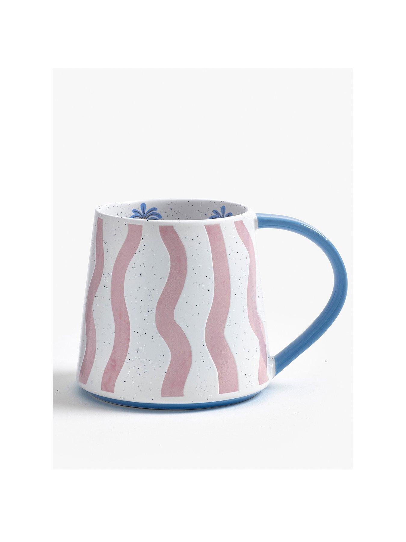 Image 2 of 3 of Eleanor Bowmer Electric Coast Set of 2 Pink Wave Mugs
