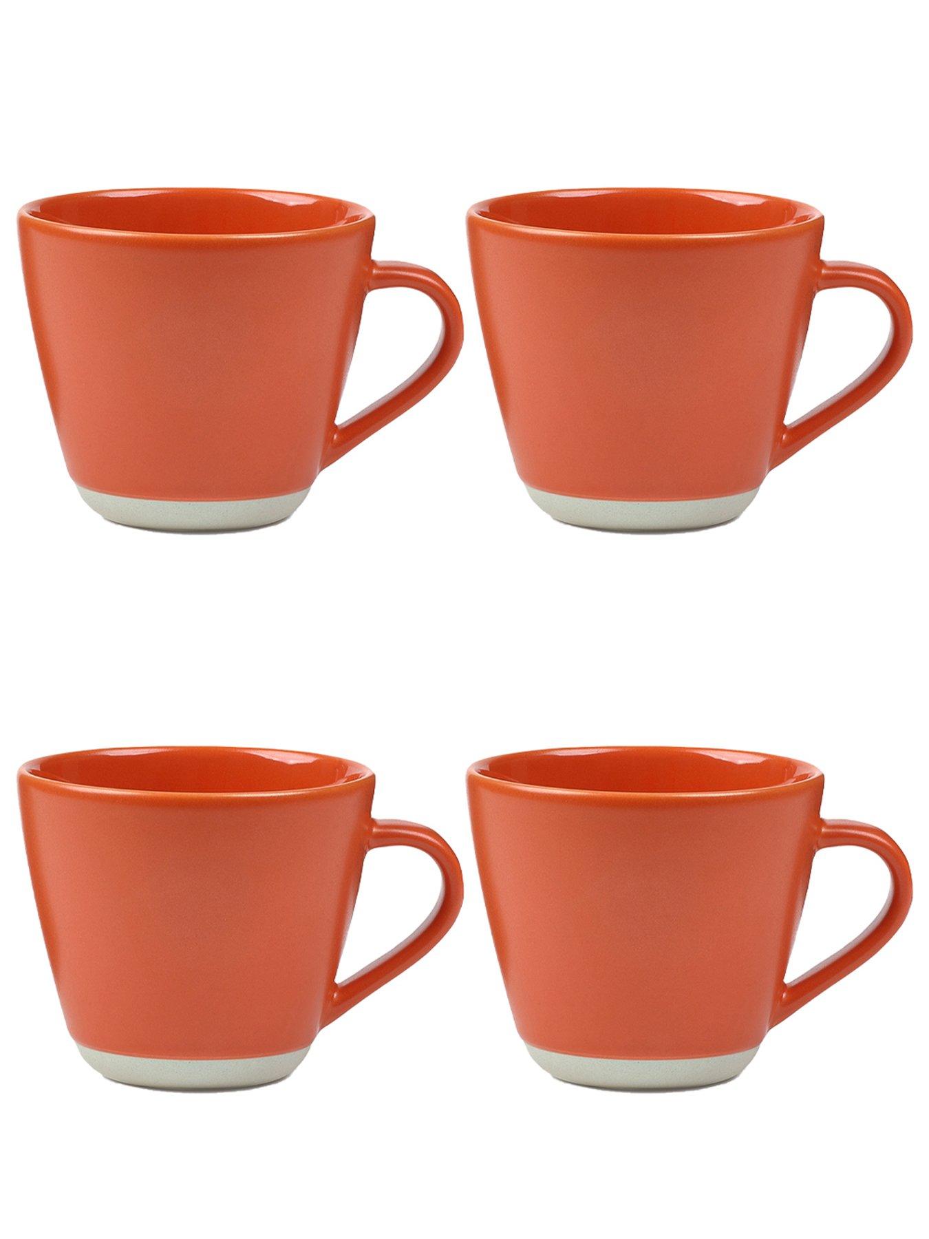 Product photograph of Sur La Table Colour Me Happy Set Of 4 Mugs - Orange from very.co.uk