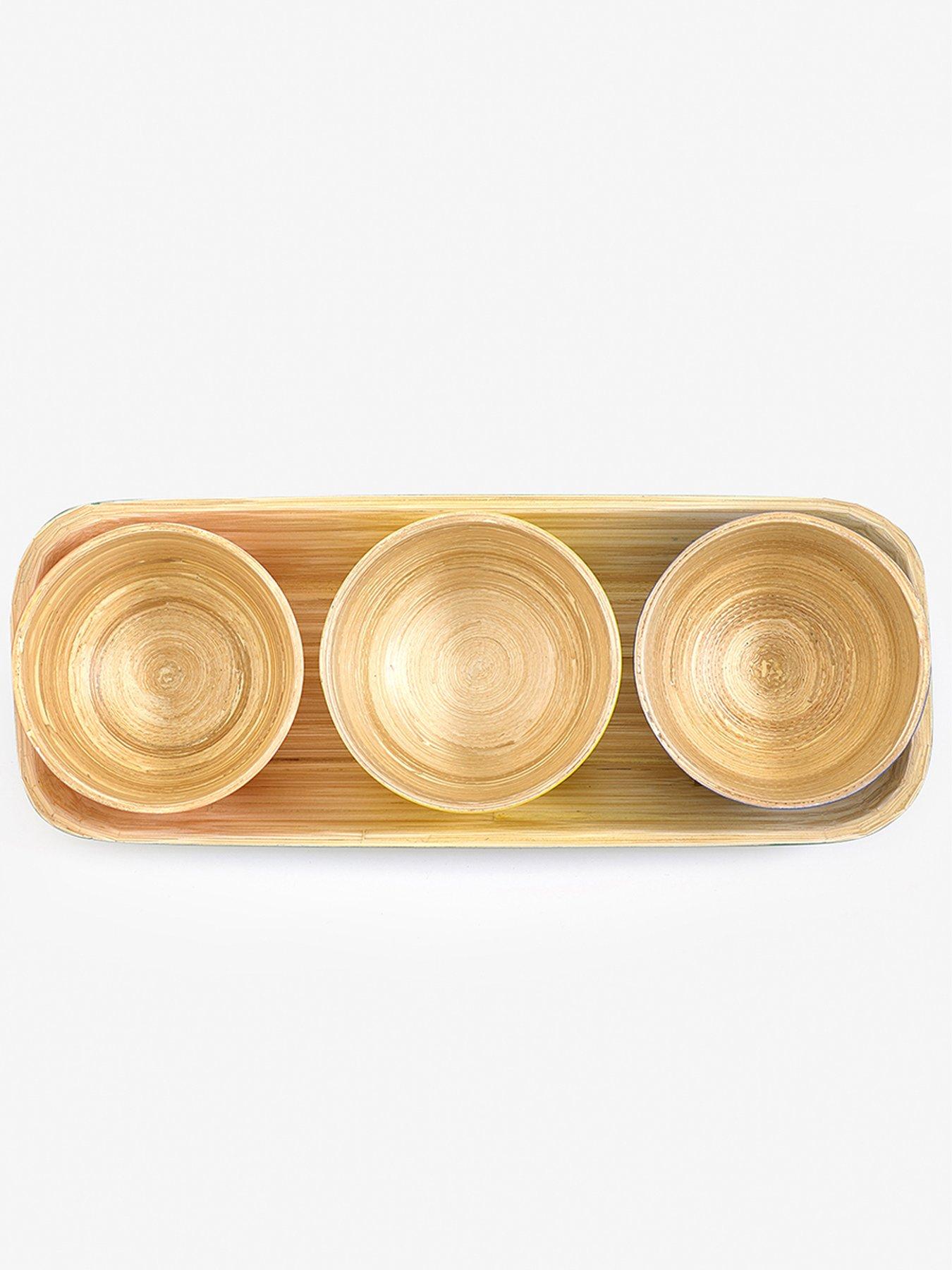 Product photograph of Sur La Table Colour Me Happy Serving Tray And Dipping Bowls Set from very.co.uk