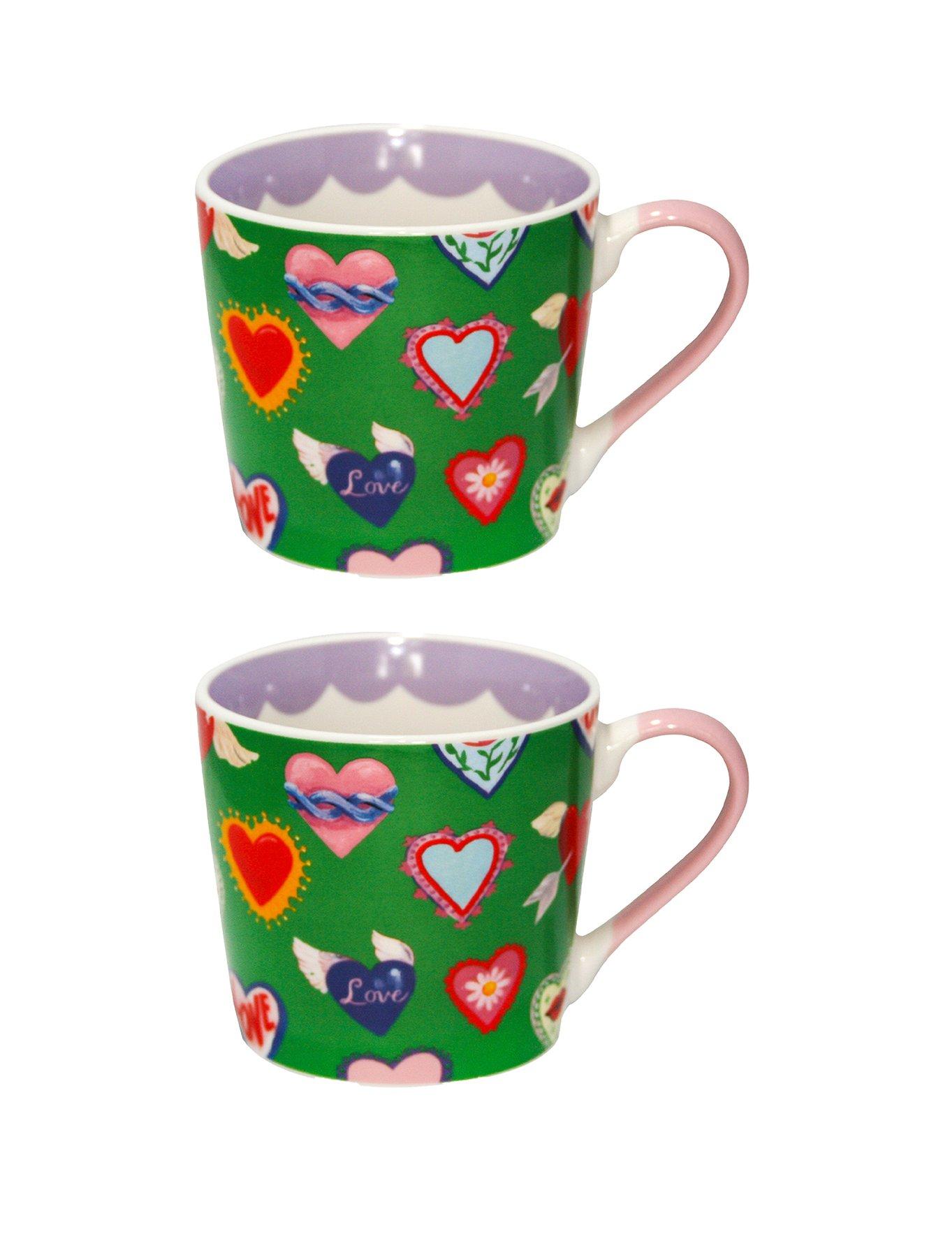 Eleanor Bowmer Set of 2 Love Hearts Mugs