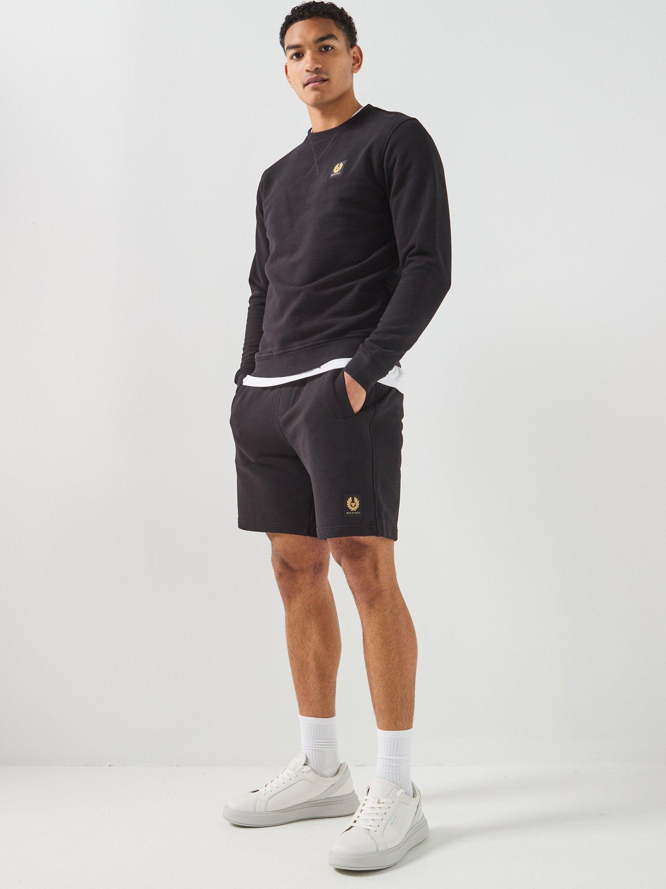 Image 3 of 6 of Belstaff Logo Patch Regular Fit Crew Neck Sweatshirt - Black