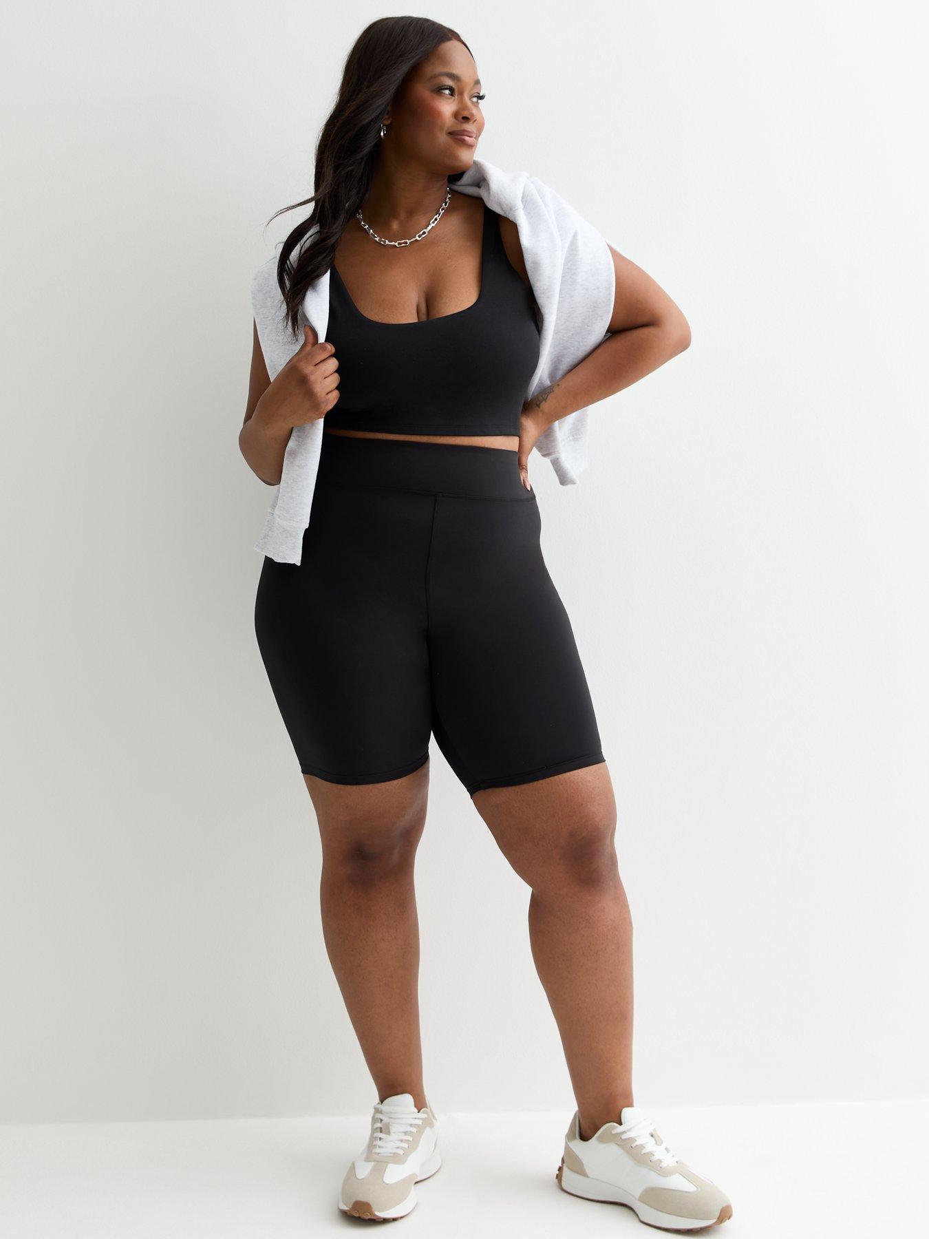 New Look Curves Black Contour Shorts Very