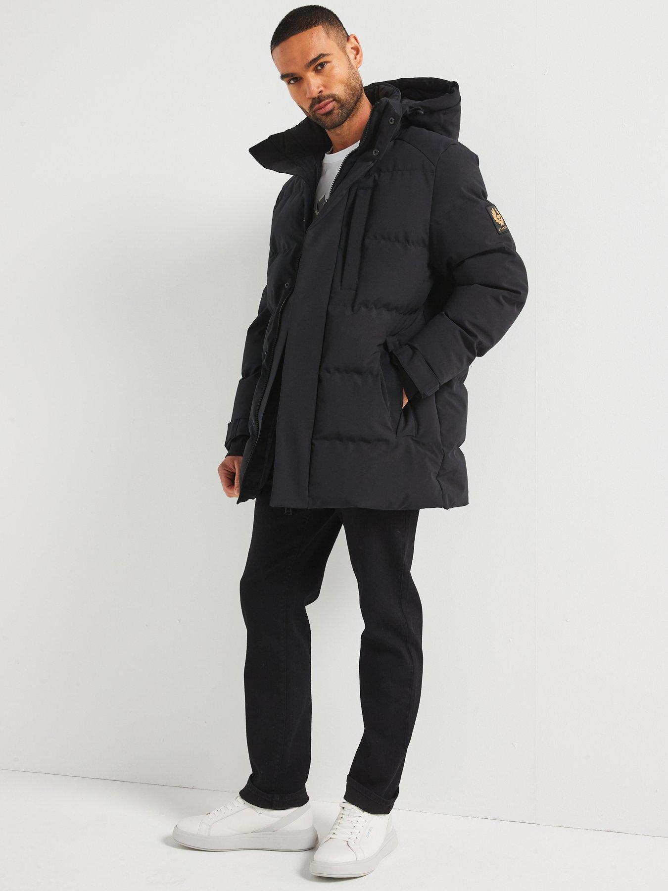 Image 1 of 6 of Belstaff Pendulum 2 Way Stretch Padded Coat - Black