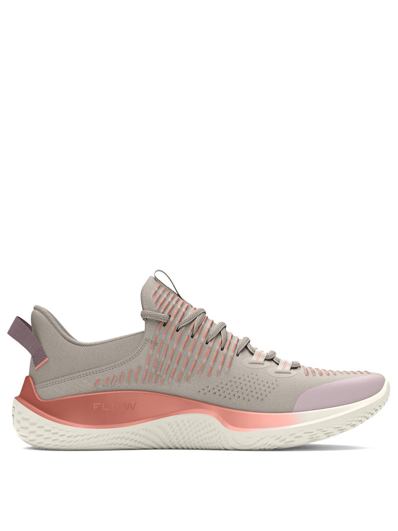 Under armour grey and pink trainers sales