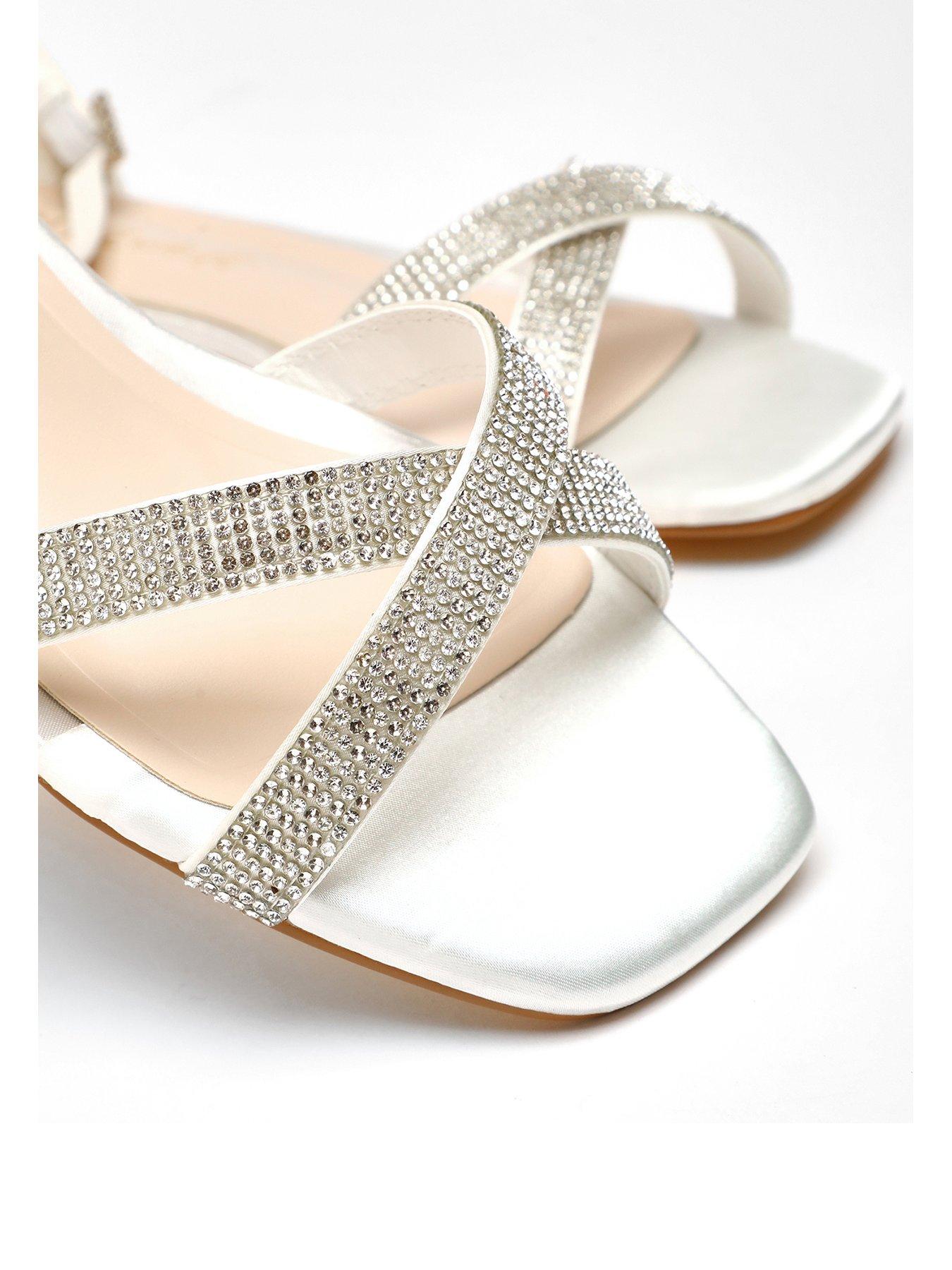 Quiz diamante flat sandals store
