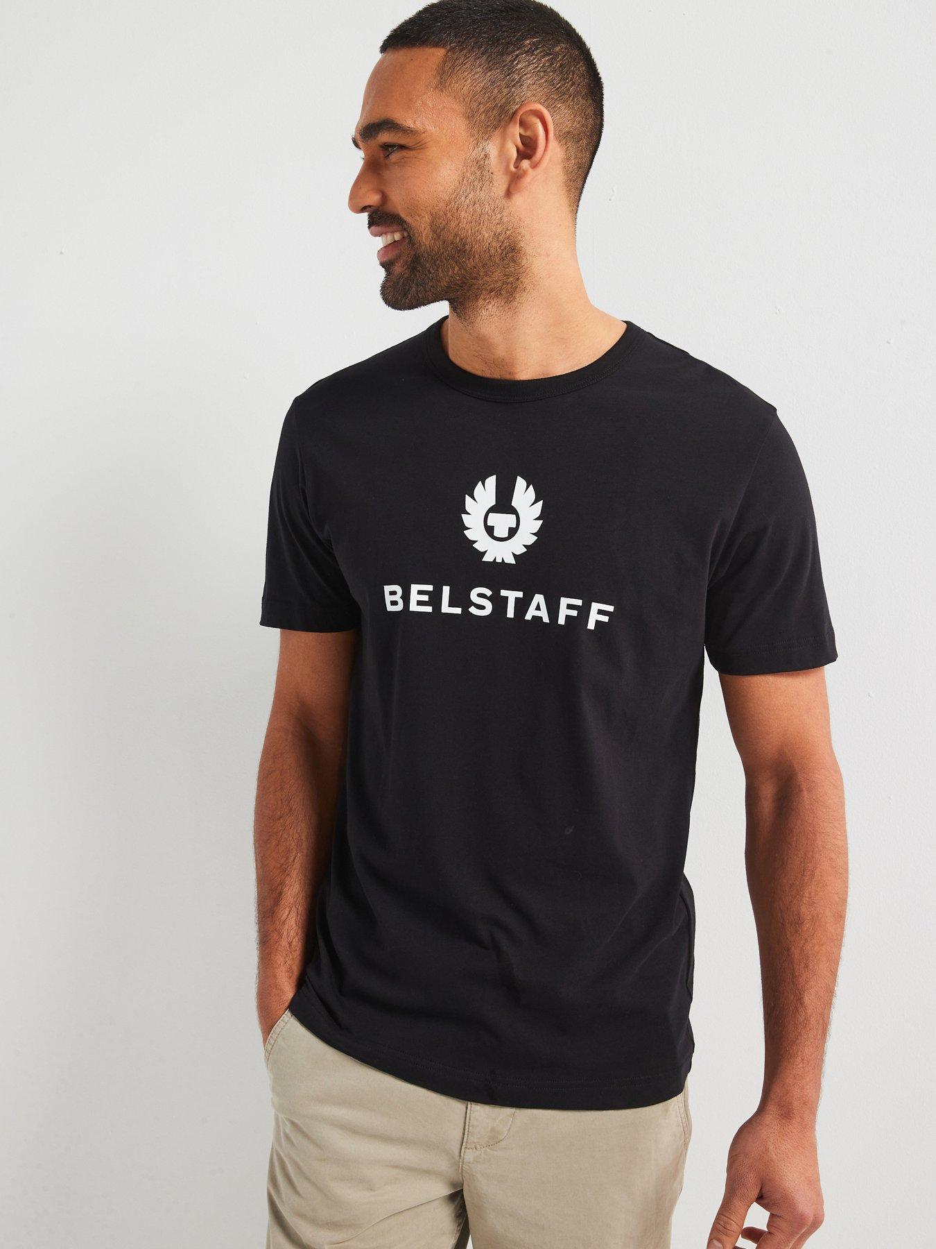 undefined Signature Chest Logo Regular Fit T-Shirt - Black