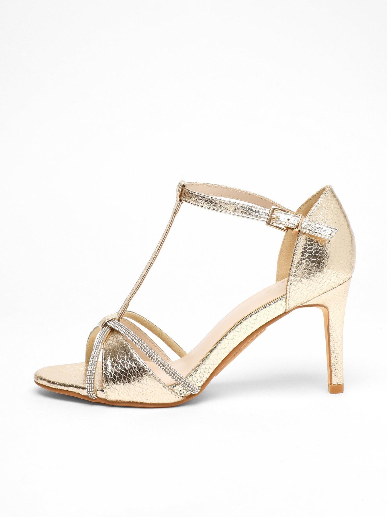 Sandales Plates Topshop Fortune - Taille 5.5 (EU 36) - Cuir Noir à Lanières T-bar - Neuf Sans Boîte