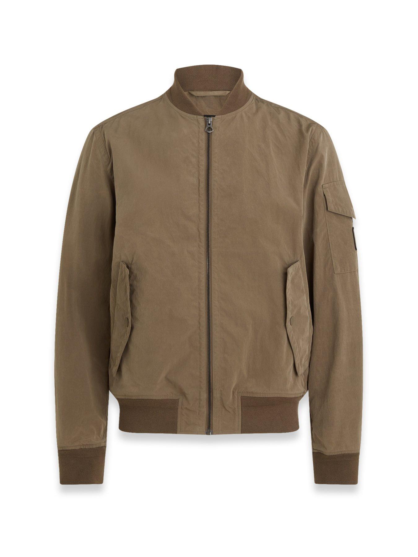 undefined Freight Washed Nylon Bomber Jacket - Natural