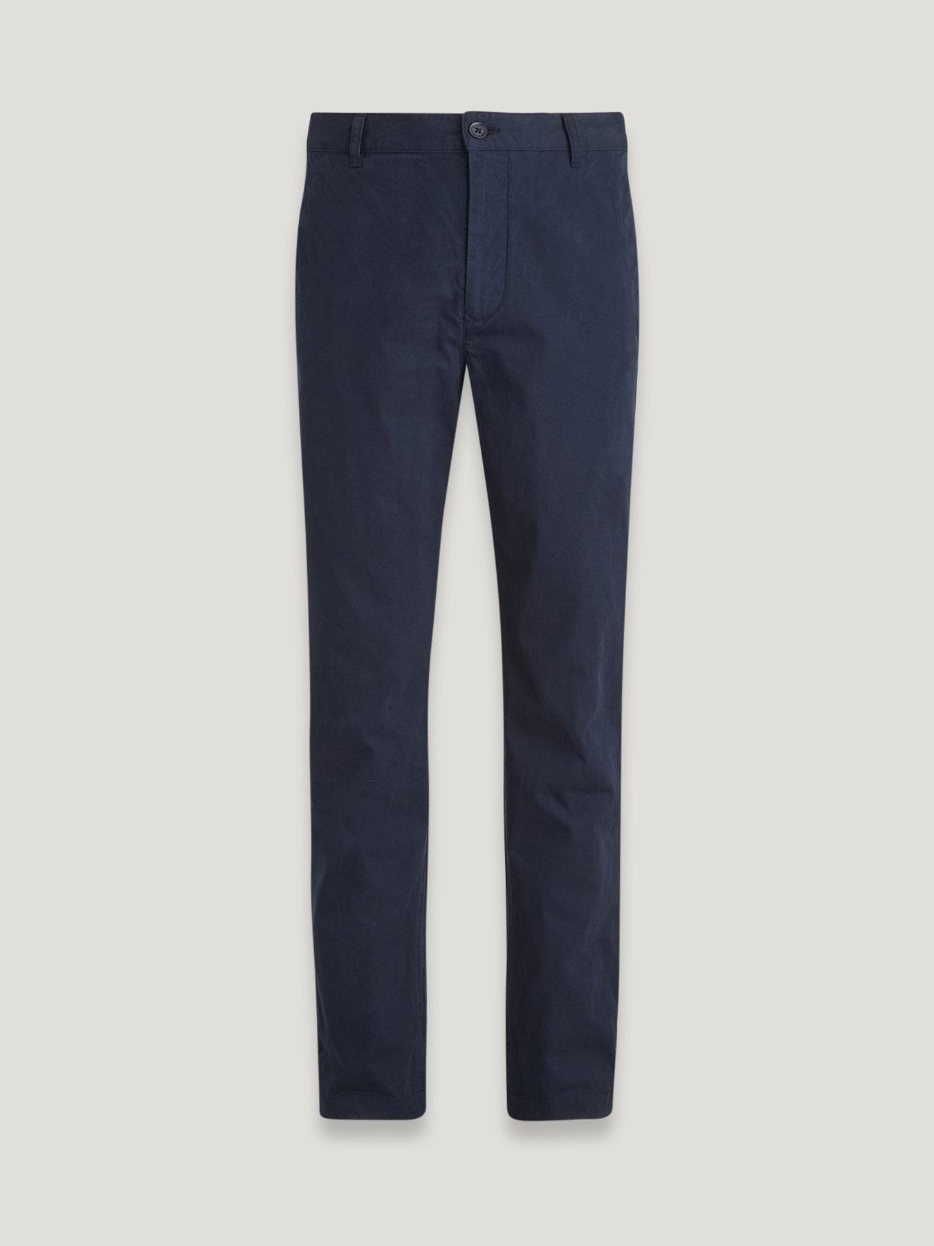 undefined Cotton Chino Trousers - Dark Blue