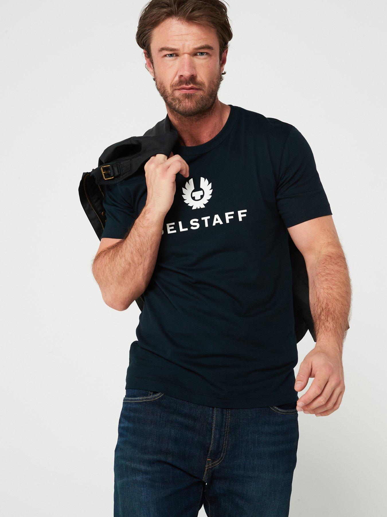 undefined Signature Chest Logo Regular Fit T-Shirt - Dark Blue
