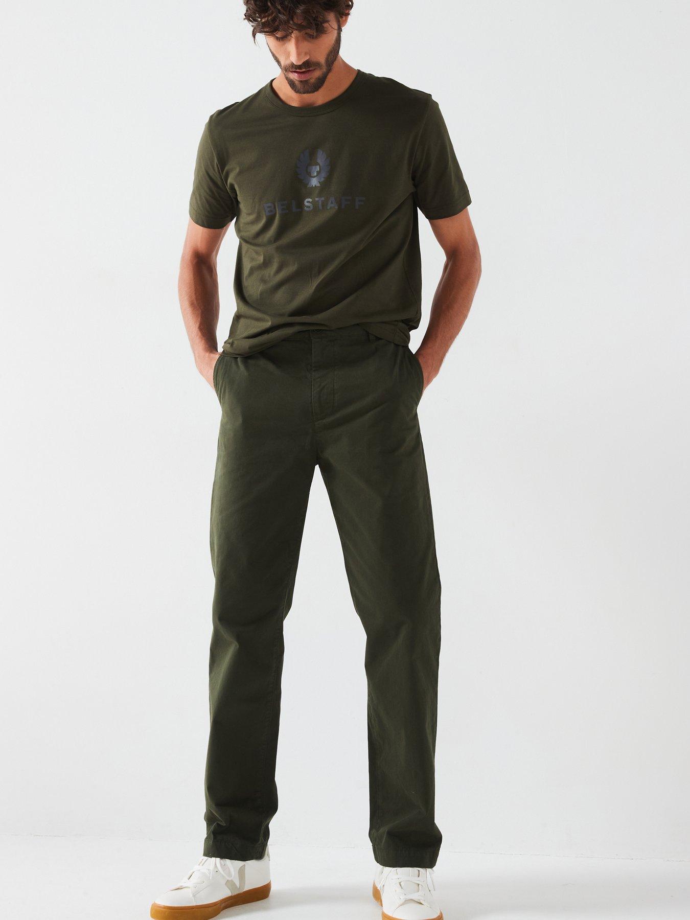 undefined Cotton Chino Trousers - Dark Green
